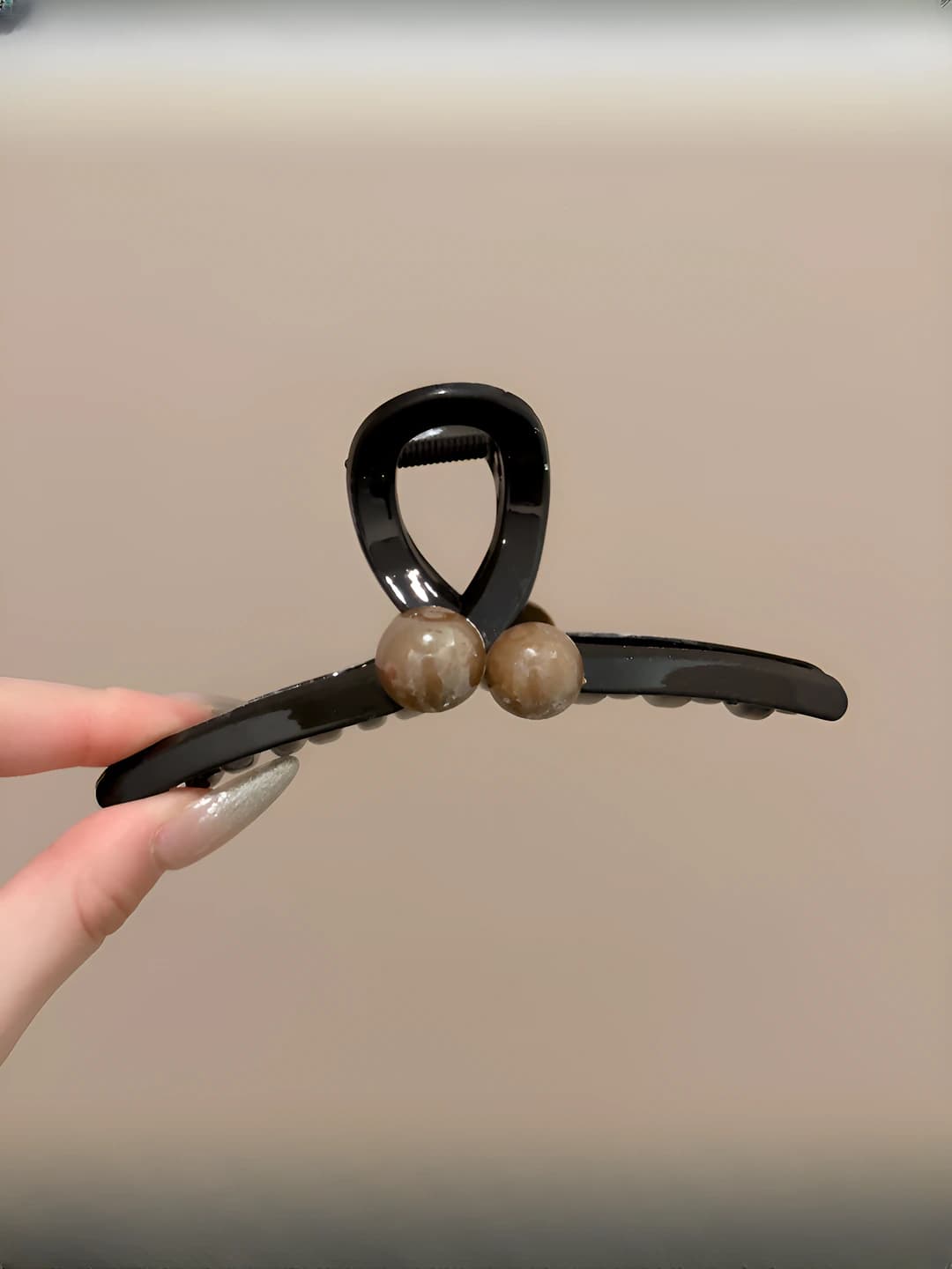 Crossed Double Beads, Coffee Brown, 13 cm