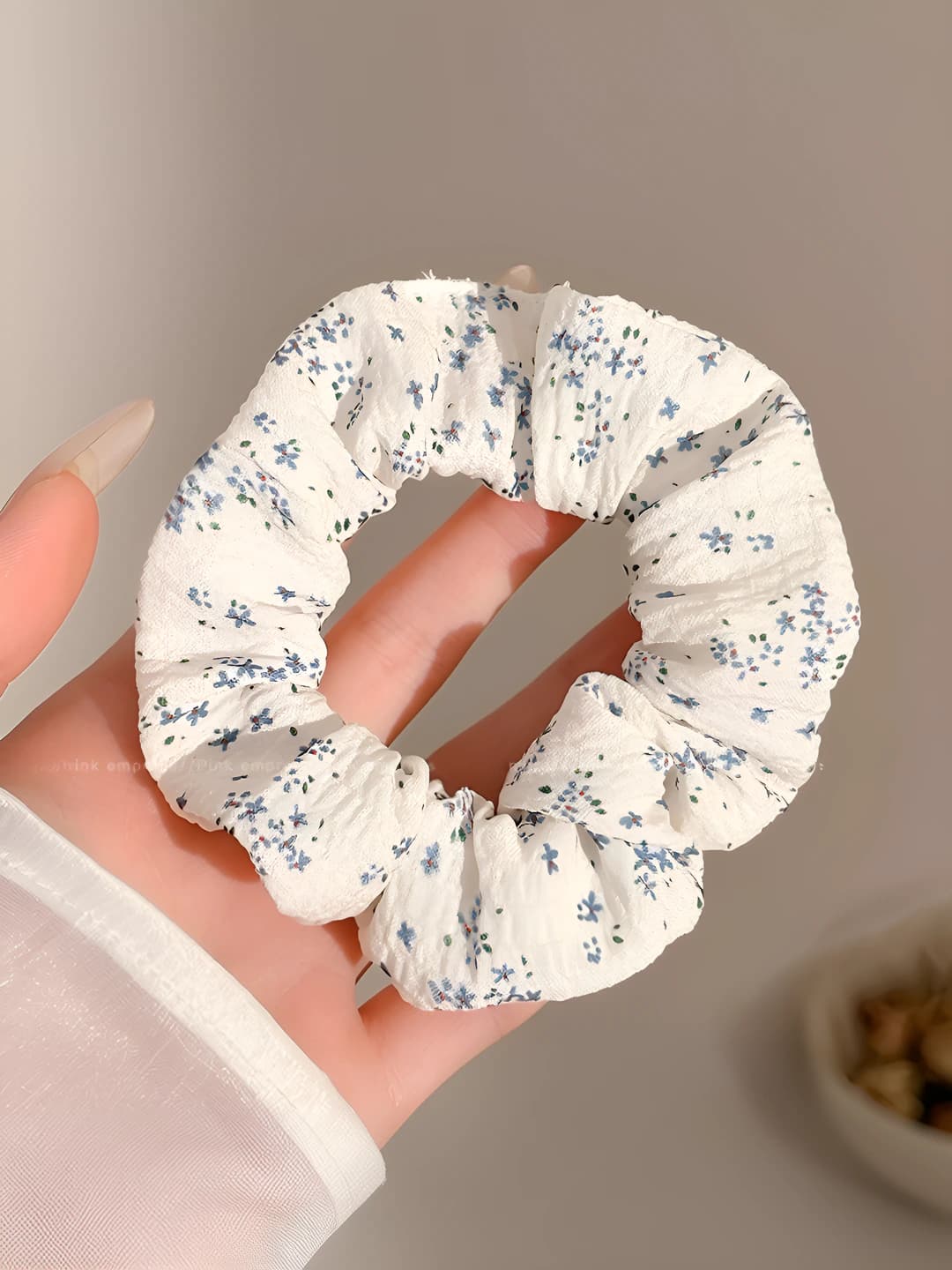 Blue, floral, 10 cm