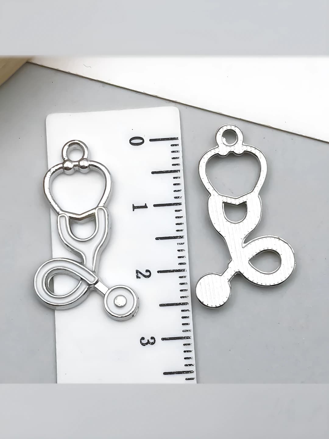 1 шт. белый K маленький белый мед. прибор стетоскоп 25x15mm-1.25g-23227