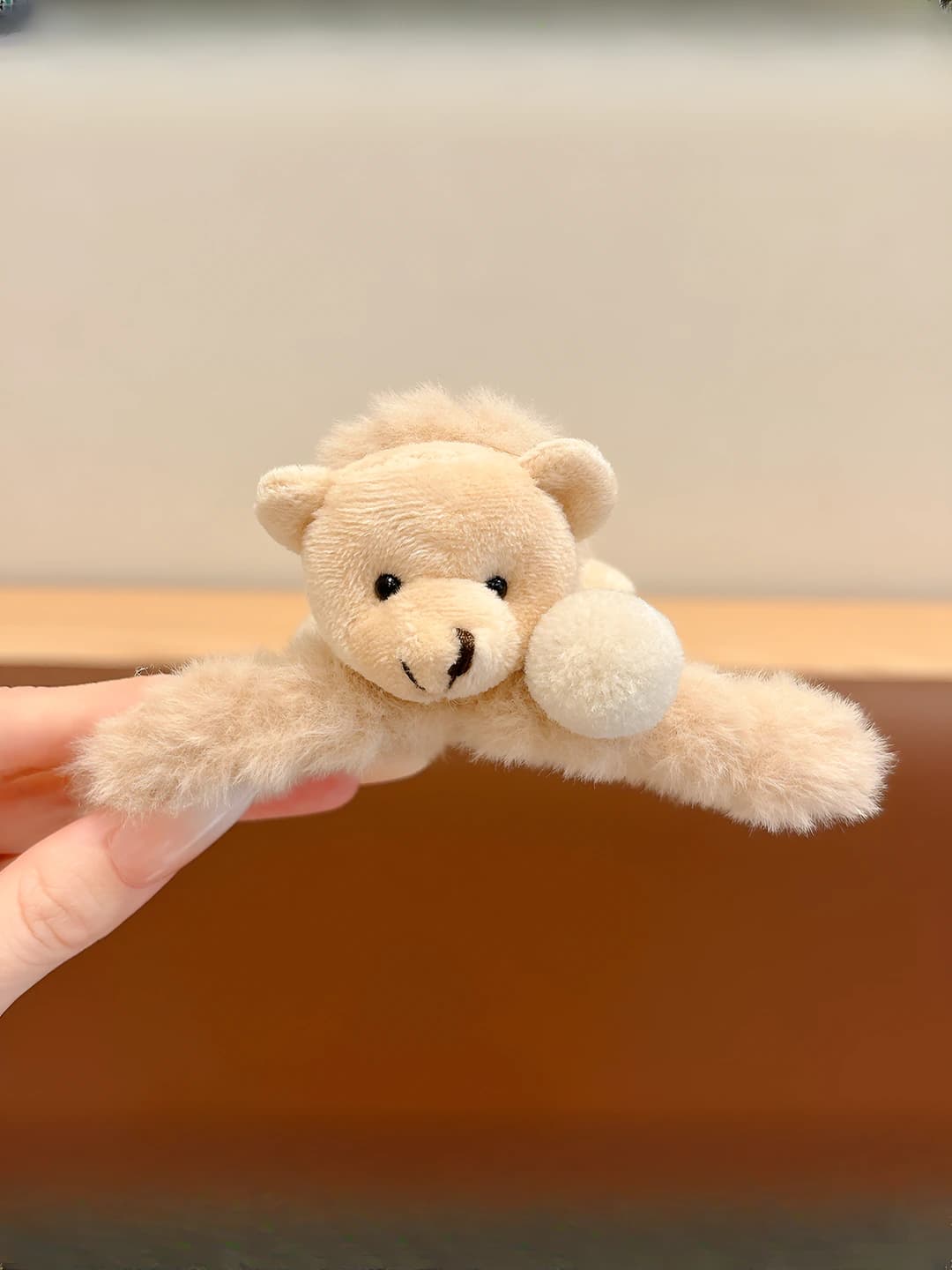 1# Khaki plush bear - clip 11 cm double-sided