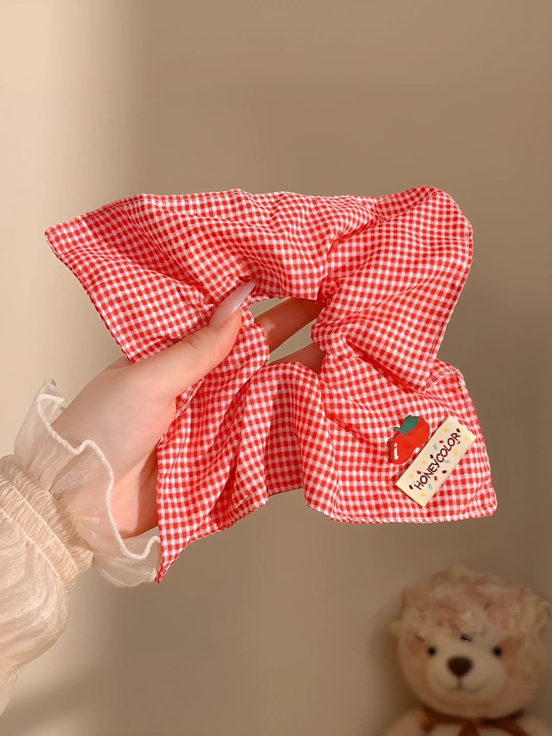1# Красный клетчатый квадрат 21*22 см