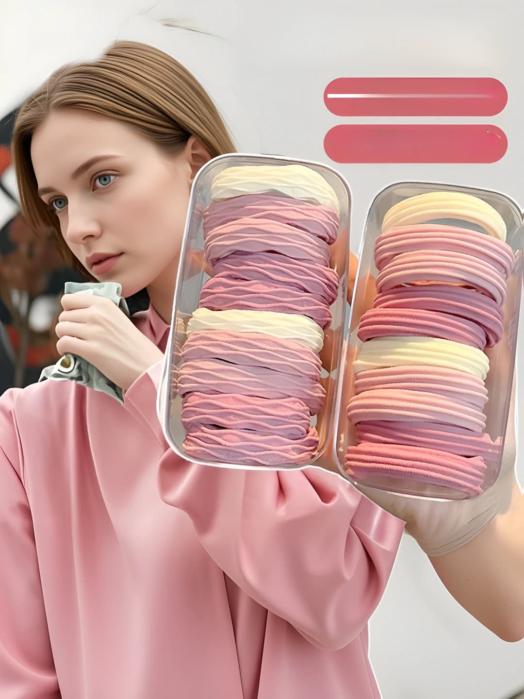 Women's hair ties: high stretch, knitted, nylon, do not pull hair