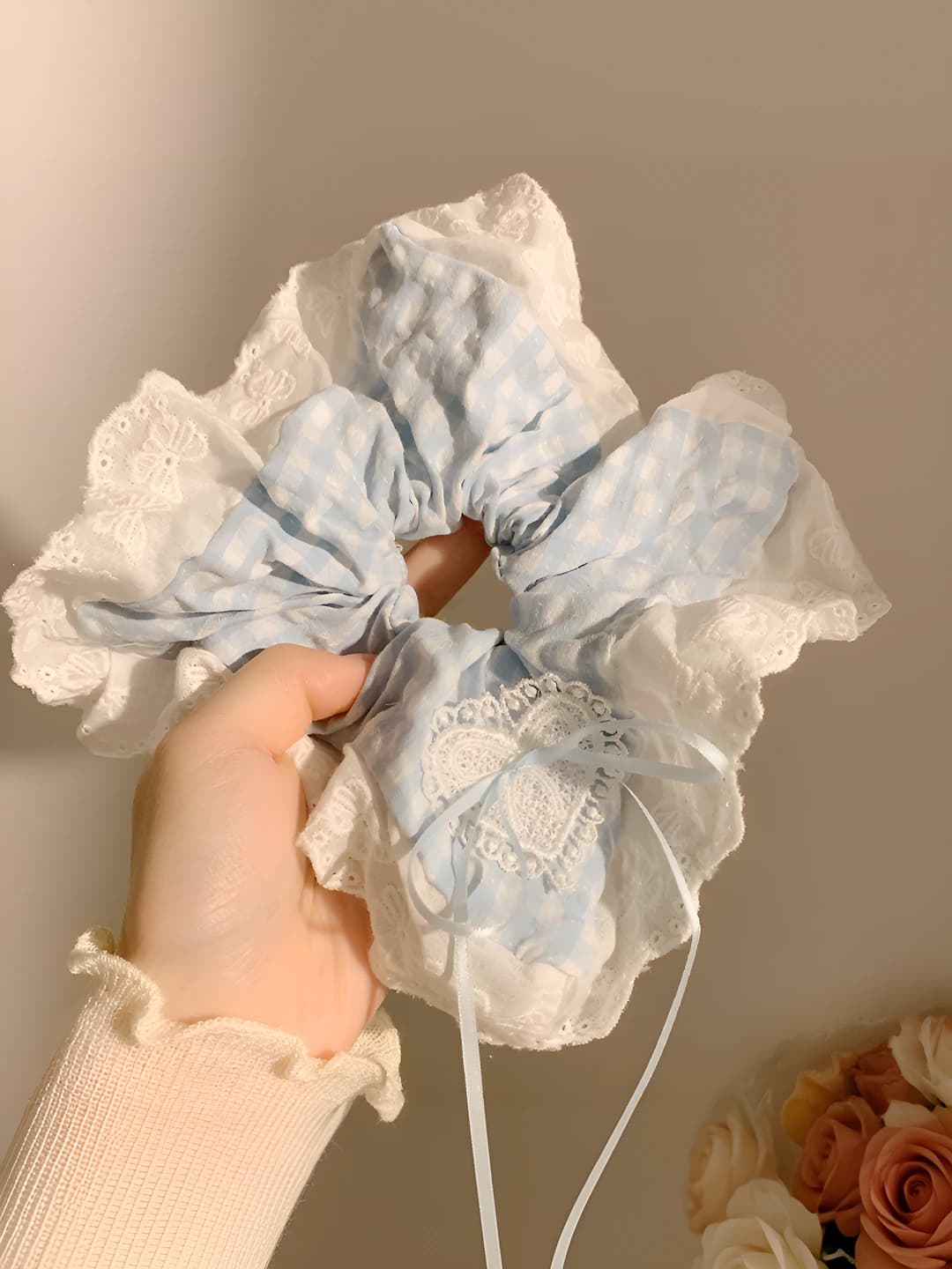 1# Sea salt blue scarf