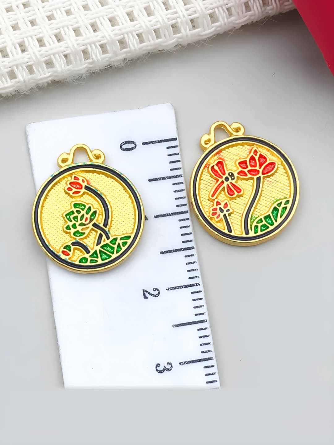 1 шт. жёлтый лотус комар 17x15mm-1.35g