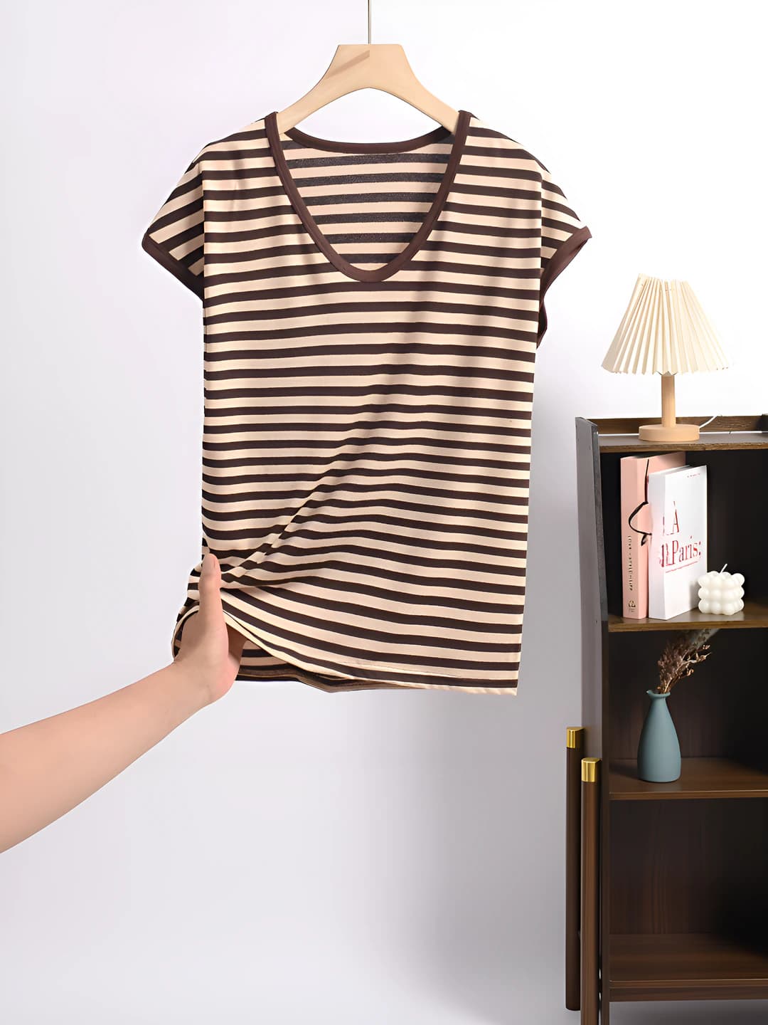 Khaki striped