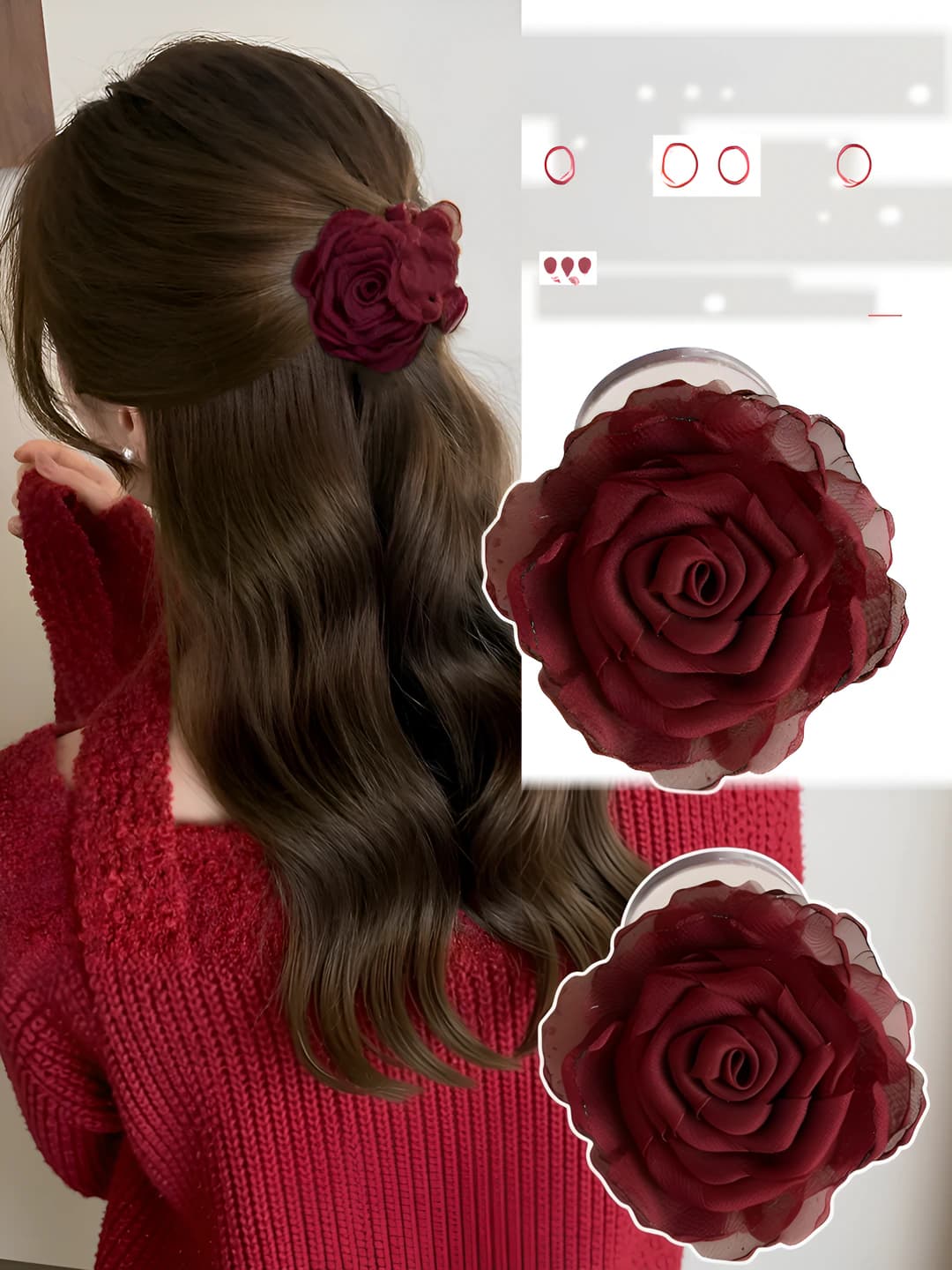 Wine red 8 cm