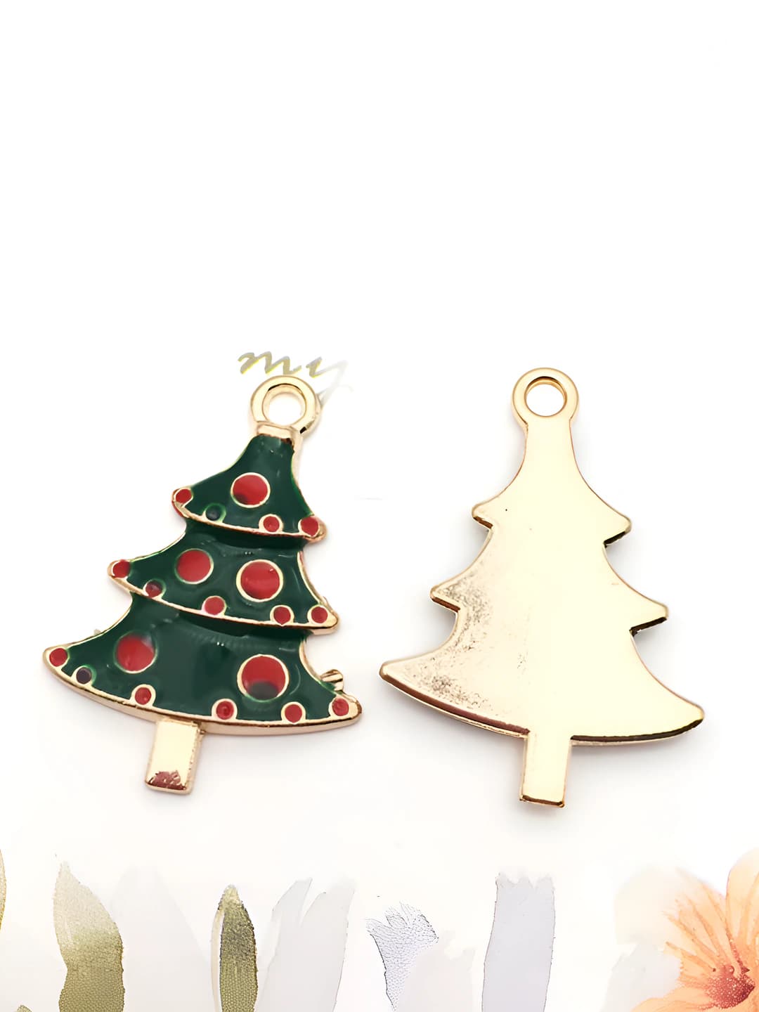 8861-Epoxy Christmas tree 18x25mm