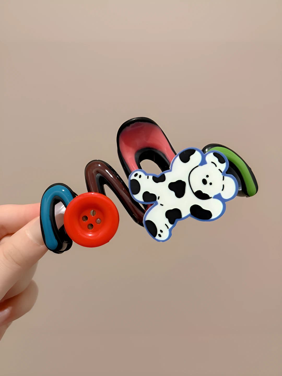 1# Button dog clip # approx 10.5 cm