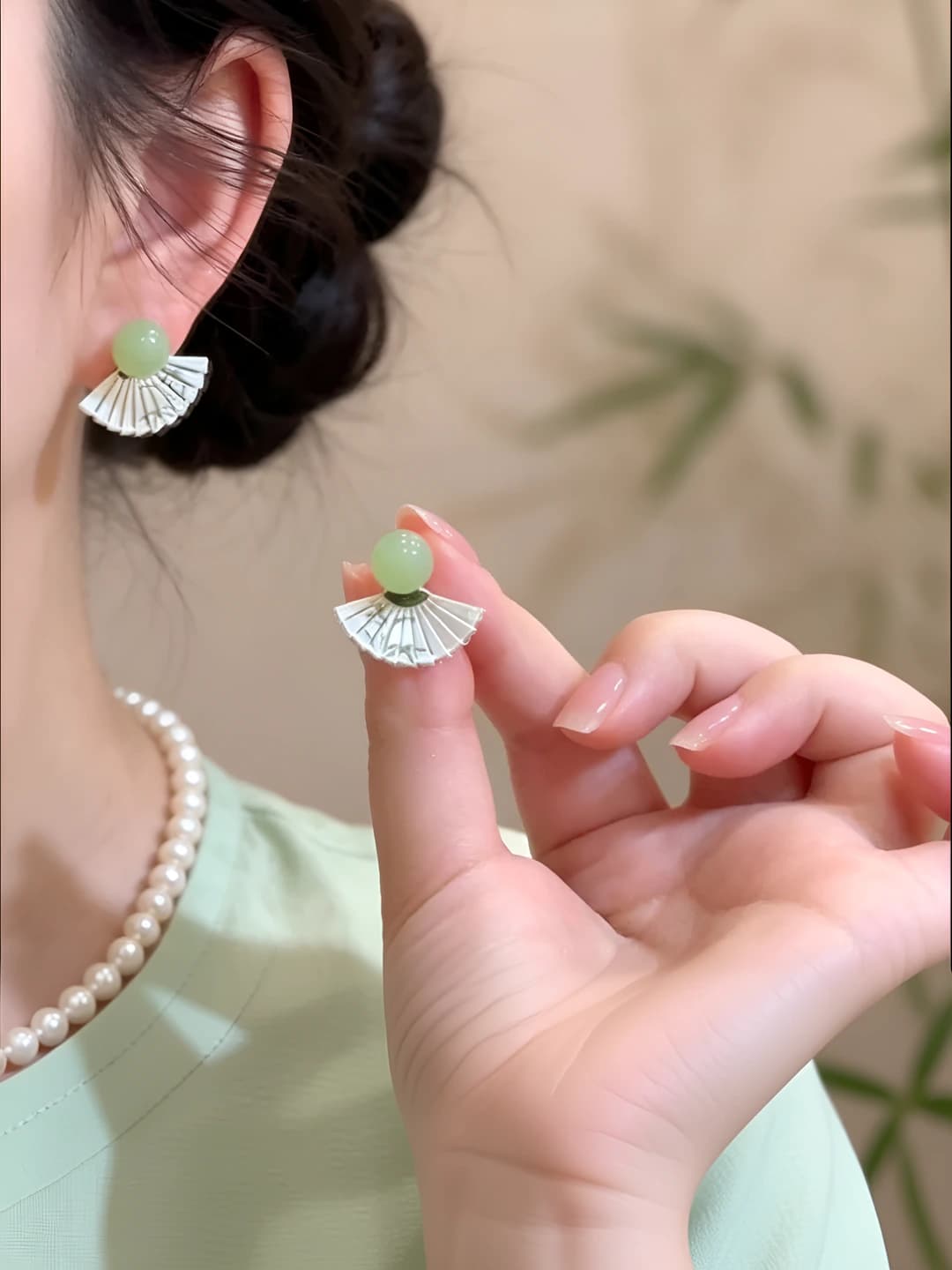 Серебряный штырь - Серебряный - Зелёный