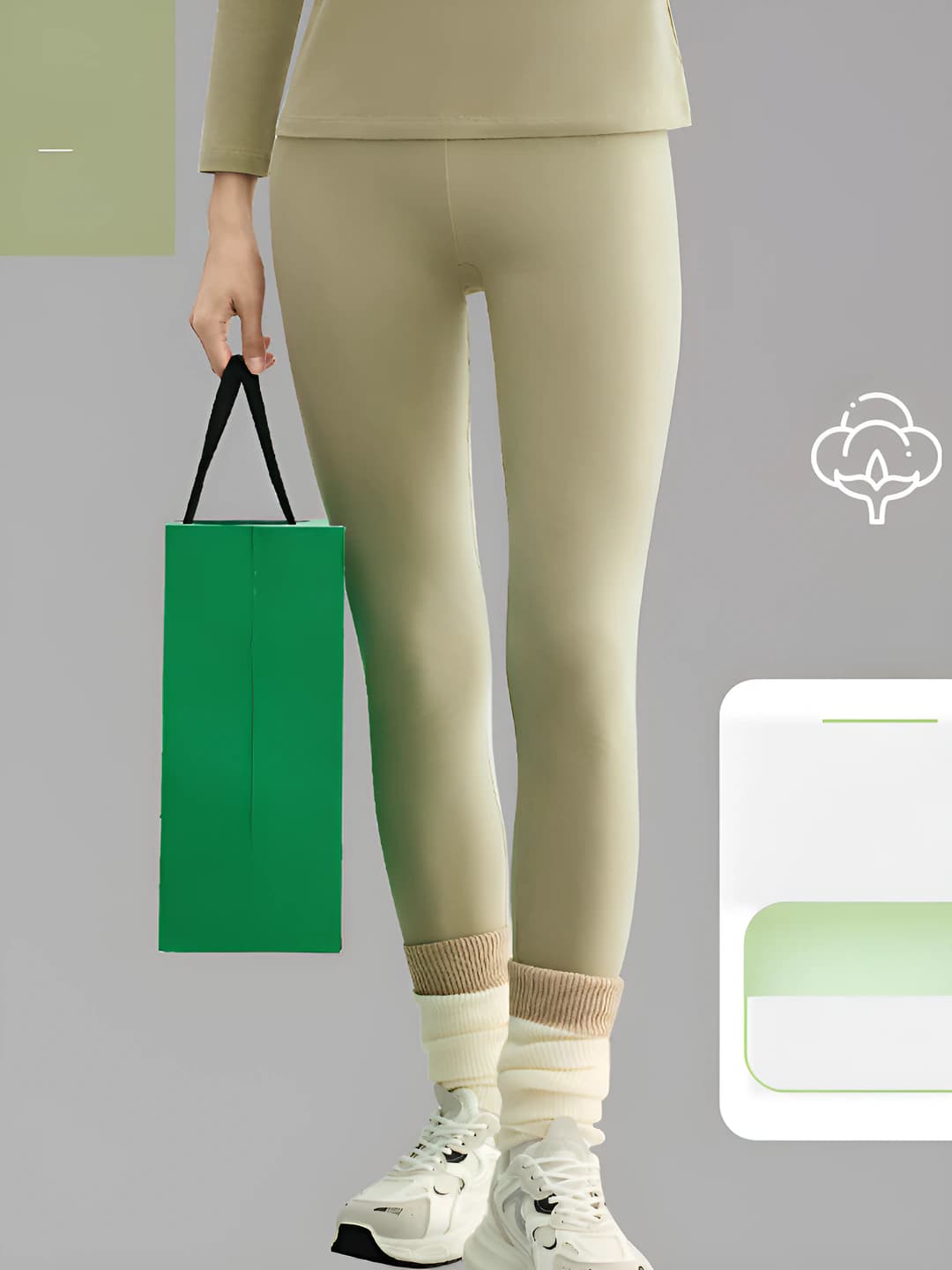 Women's pants, matcha green