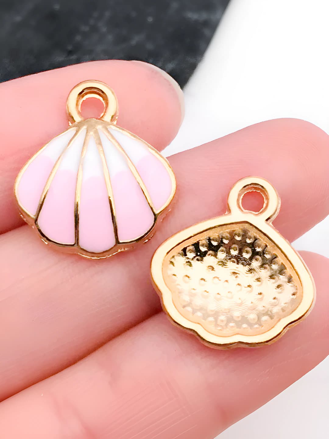 1 pc pink shell 16x17mm-1.3g