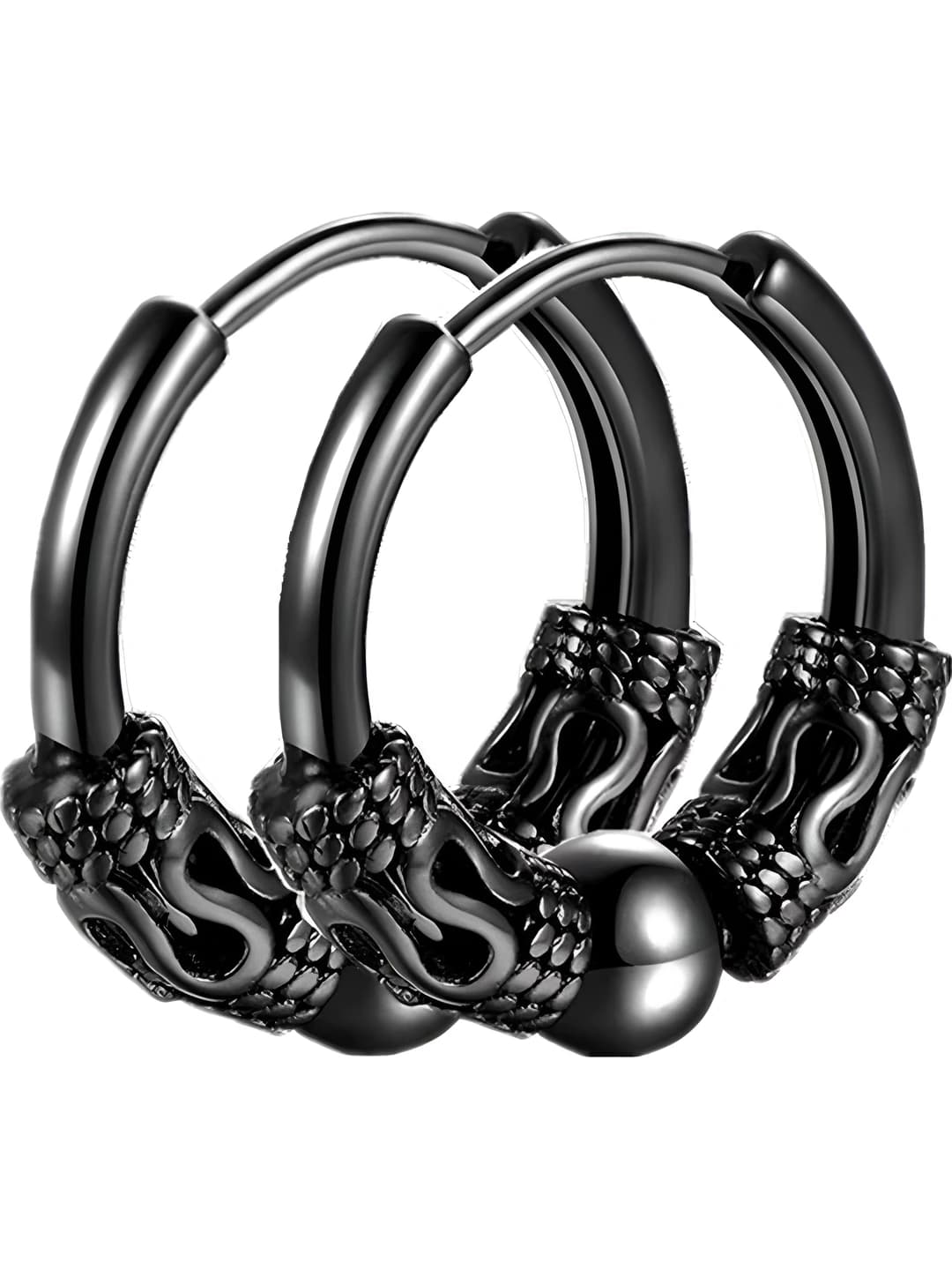 14MM дракон, жемчужные серьги, чёрный, 1 шт