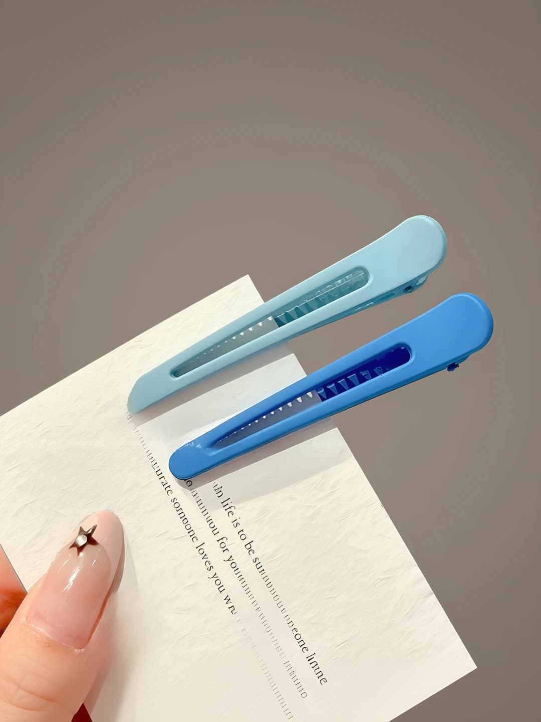 Macaron blue, 7 cm, pair
