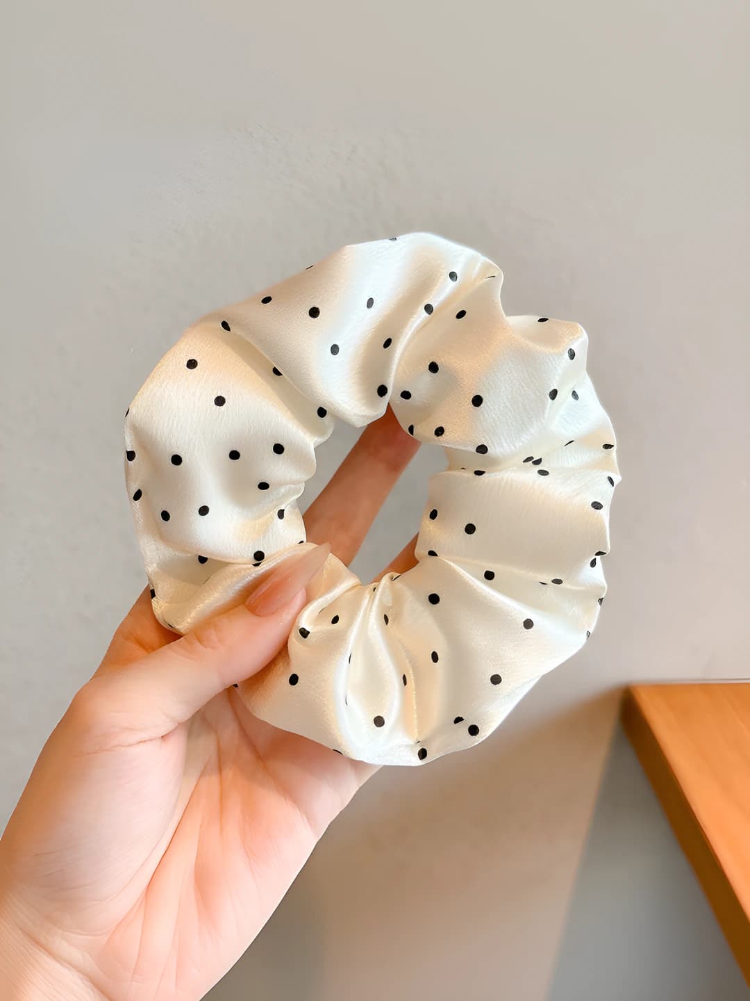 5# White polka dot-12cm