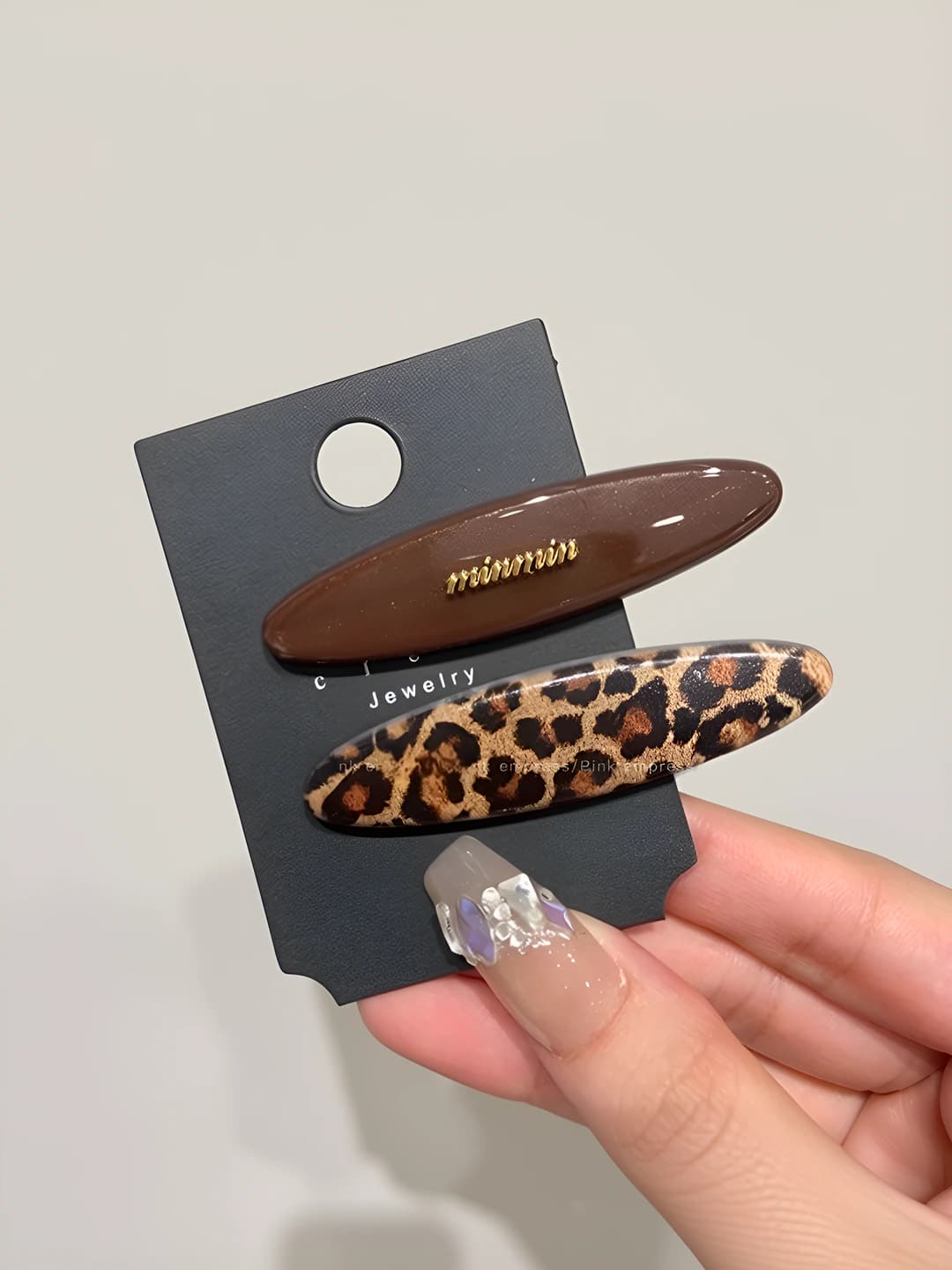 1# Буквы+Леопард - зажим 4cm, аксессуар 7cm