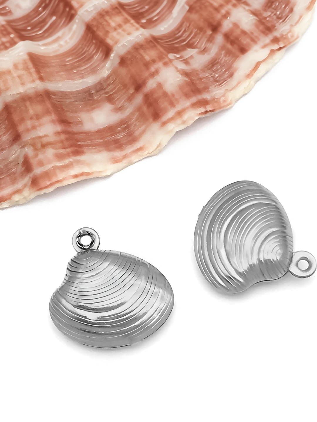 1 pc steel scallop 13x15x4mm