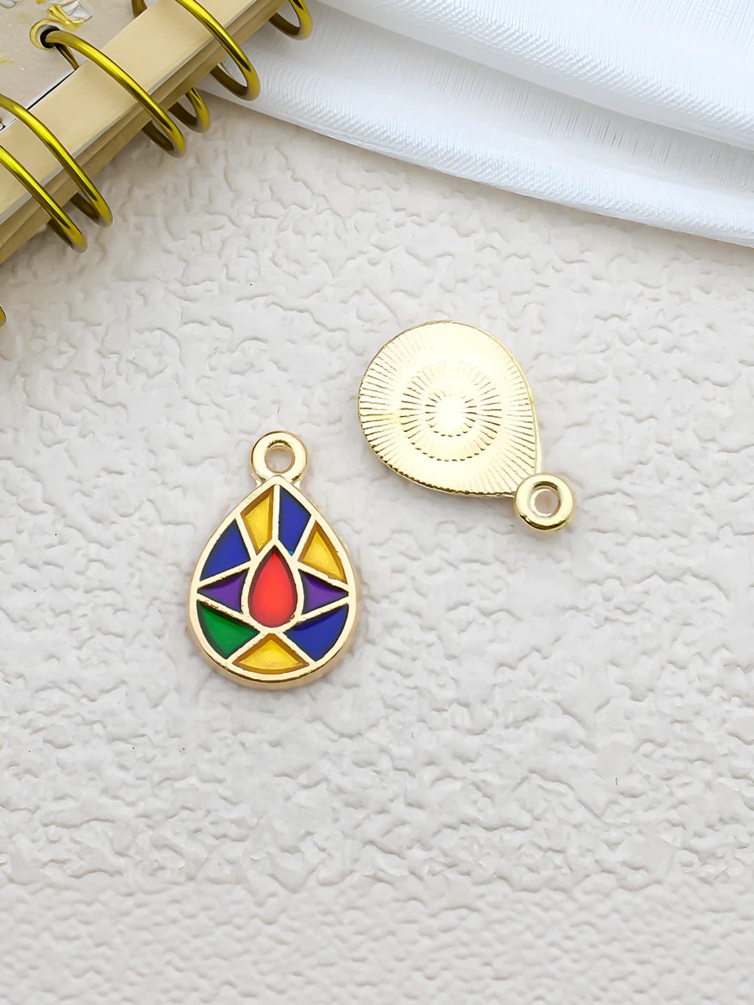 1 шт Цветная капля, клетка, капля воды 15x10mm