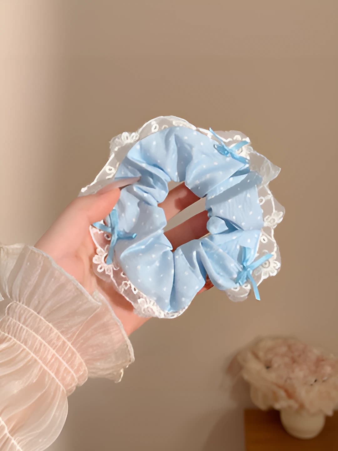 1# Blue bow-14 cm