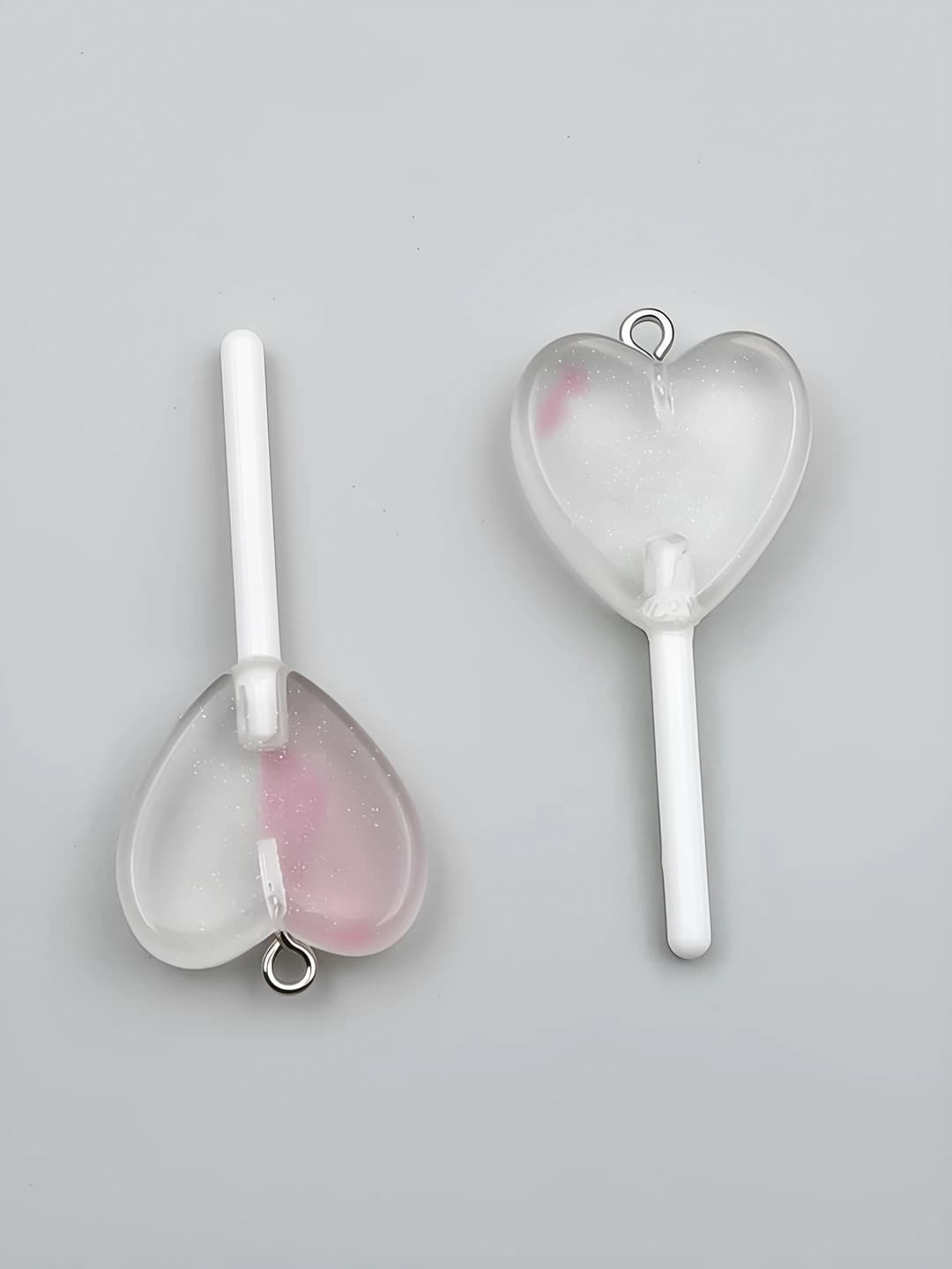 1 pc transparent heart 47x22x7mm-3g