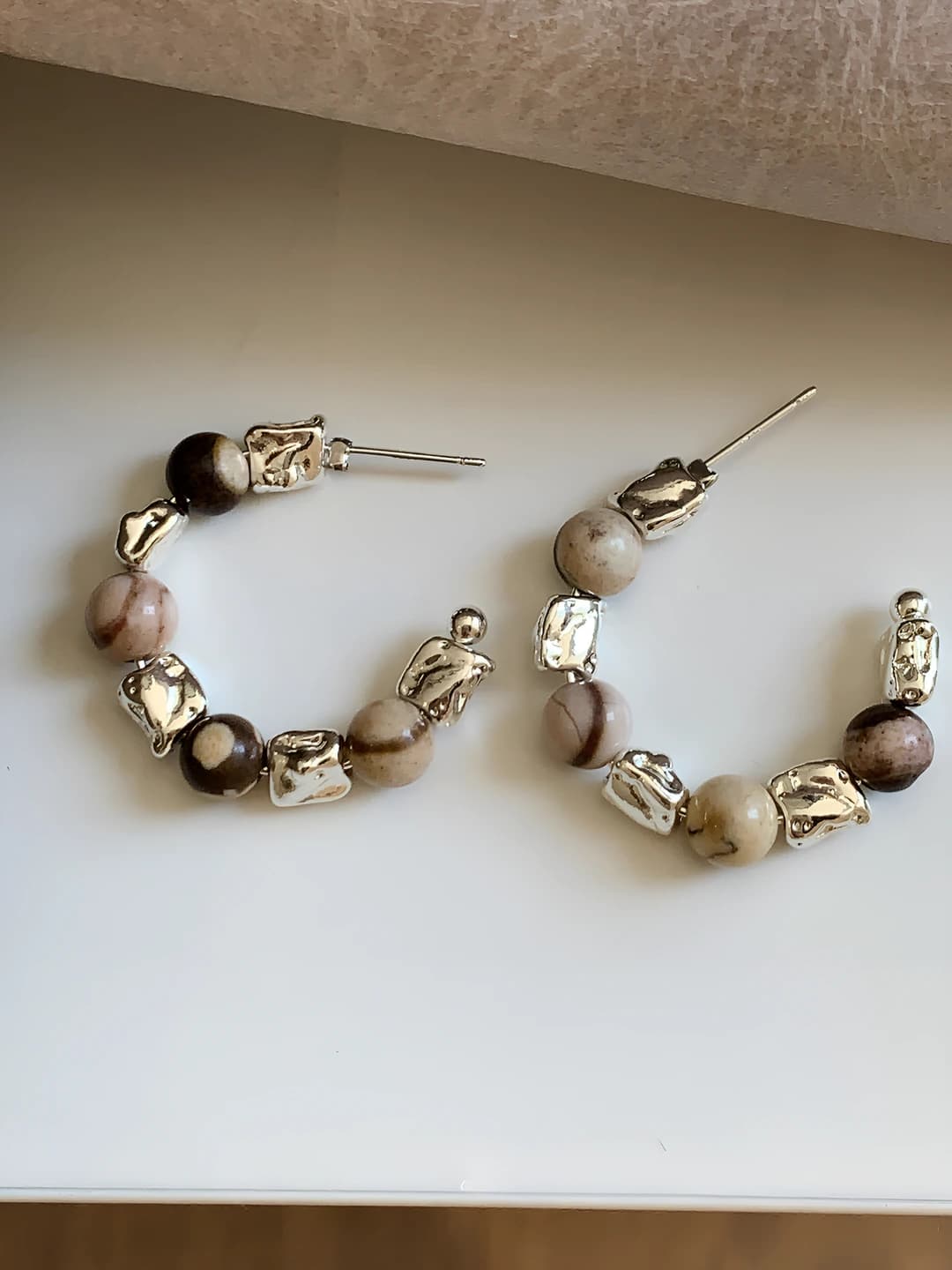 Women's retro geometric earrings with silver plating