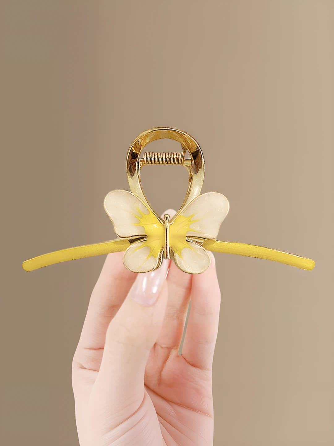 3# Sariq qotishma metall soch qisqich (10.5 cm)