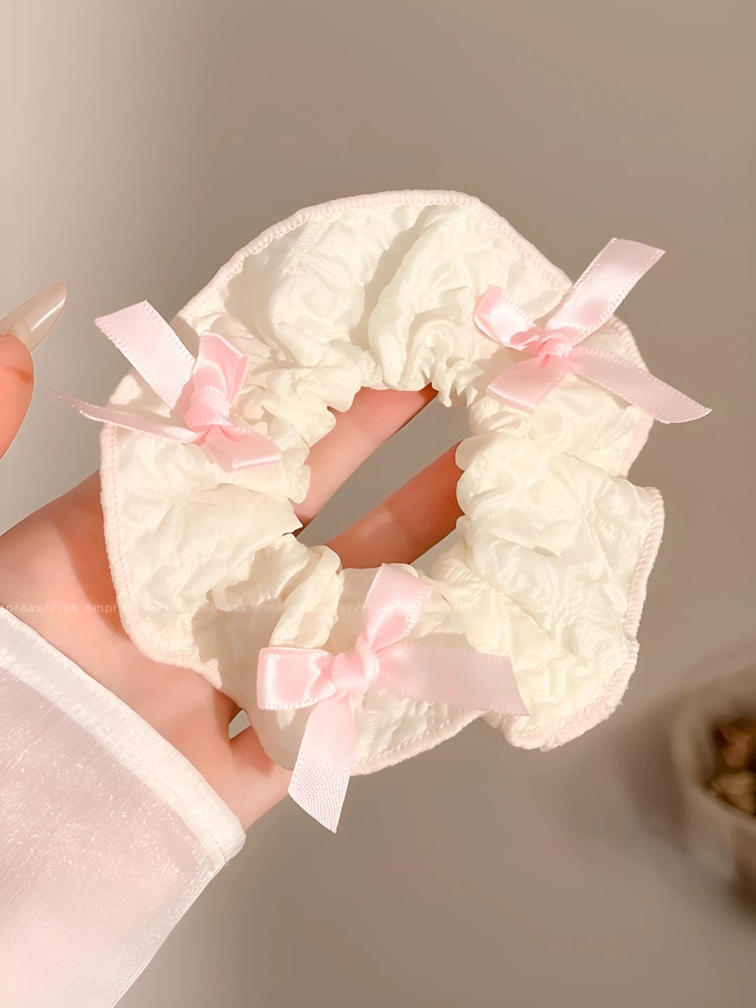 Розовый, бант, 11 см