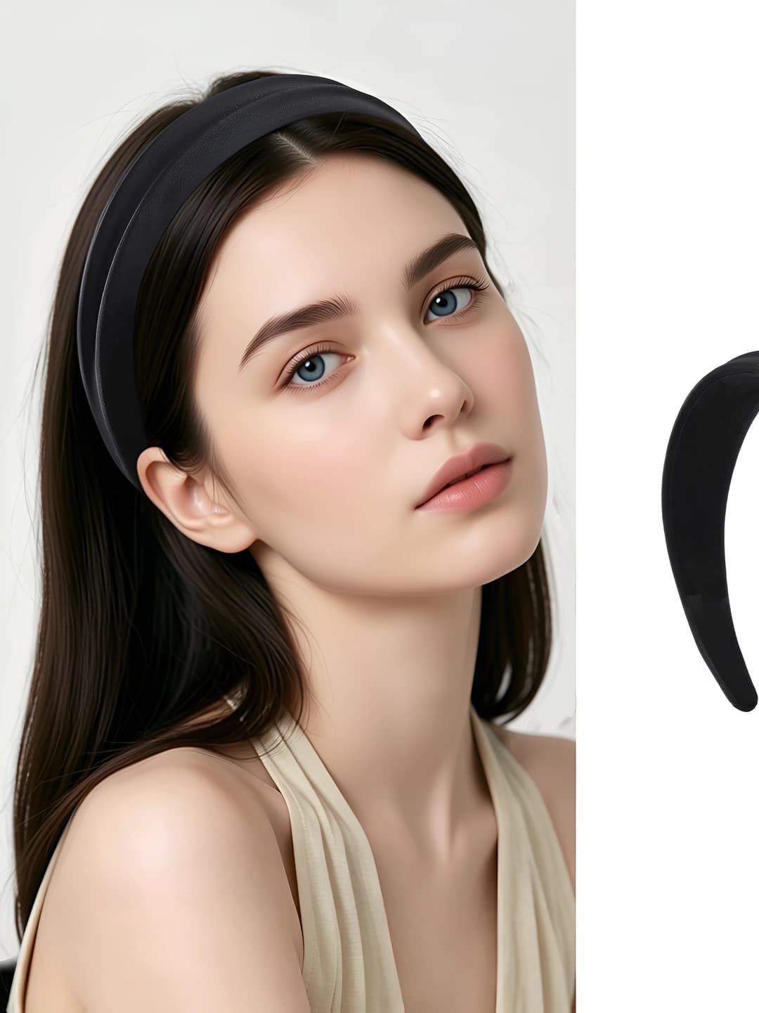 Black high headband