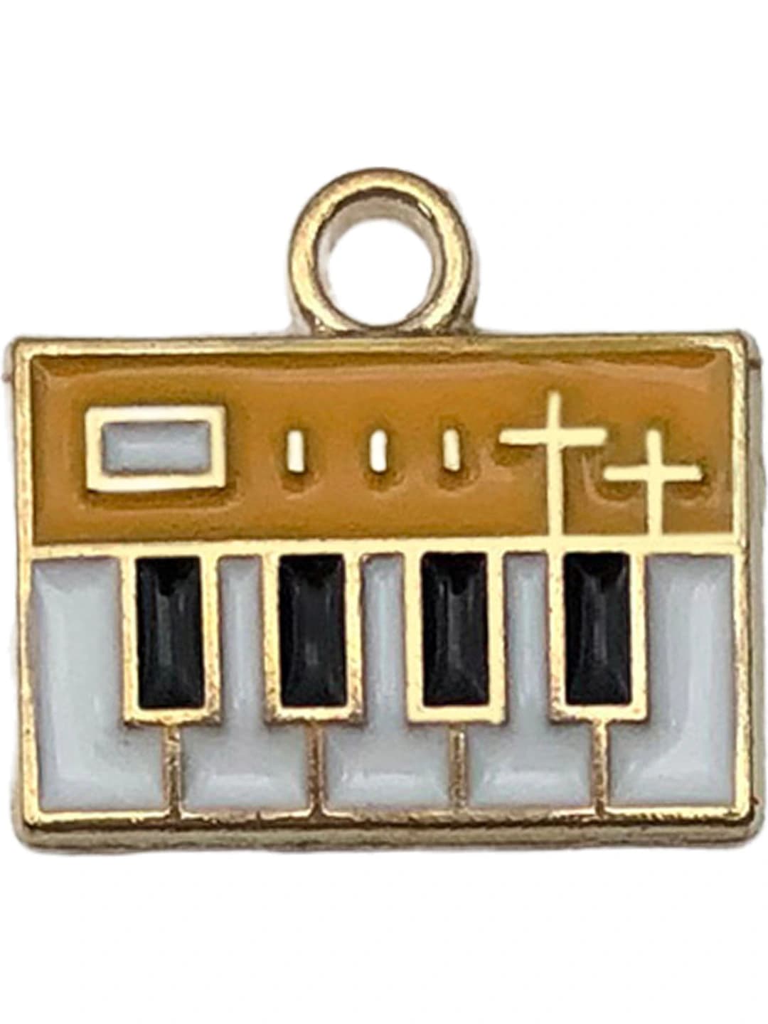 1 шт жёлтое пианино 13x15mm