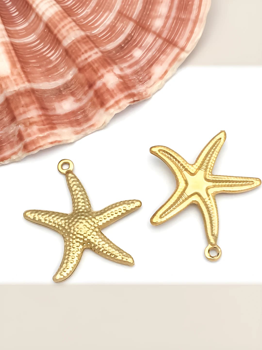 1 pc gold large starfish 22x20x2mm