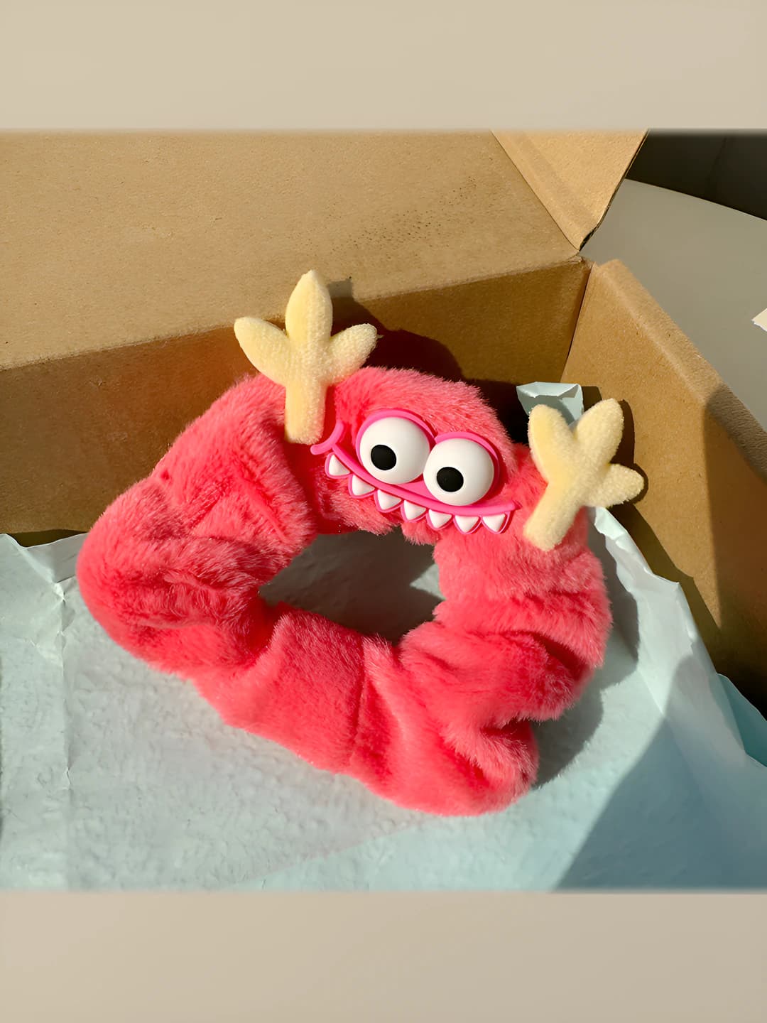 Red monster hair tie