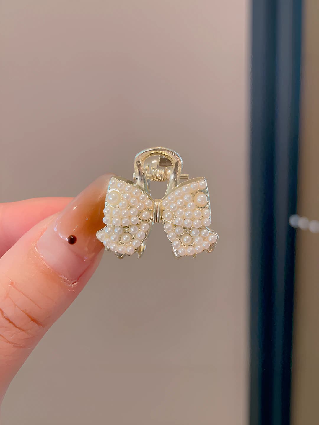 11# Два банта бабочка жемчуг ~2.6cm
