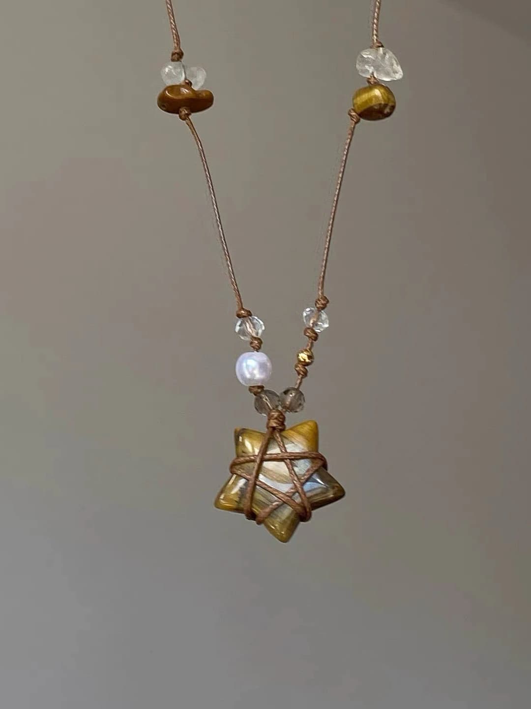 Tiger eye star necklace