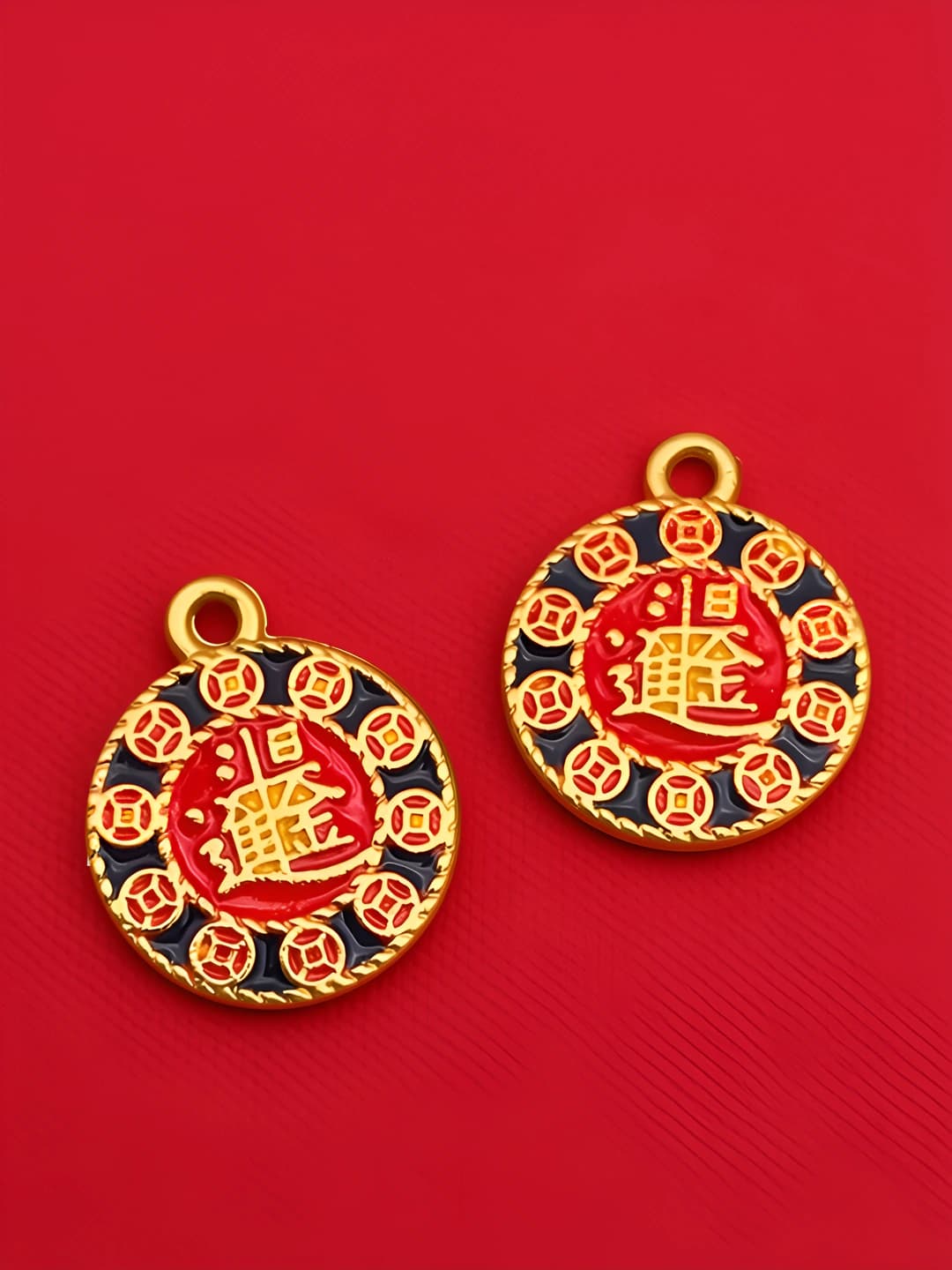 1 шт. Синий китайский символ 15x18mm