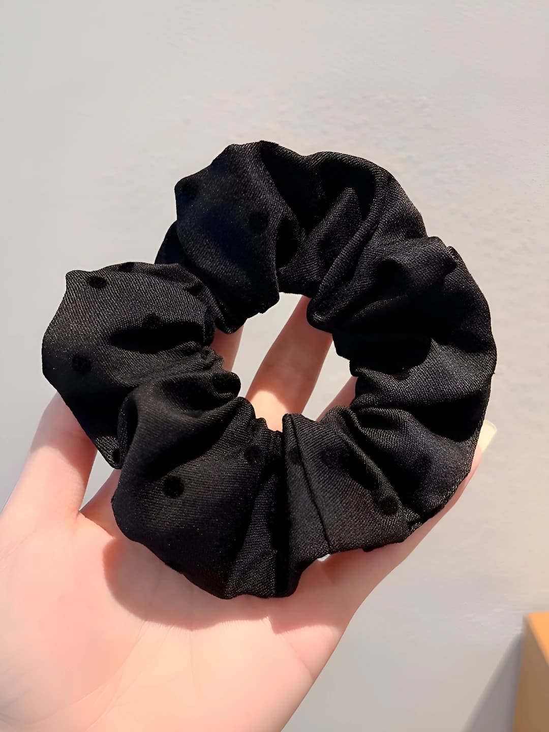 Black polka dot, 12 cm