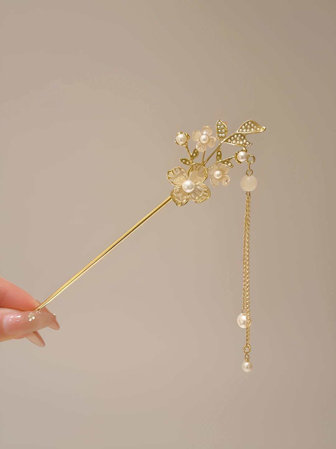Pearl leaf flower - gold