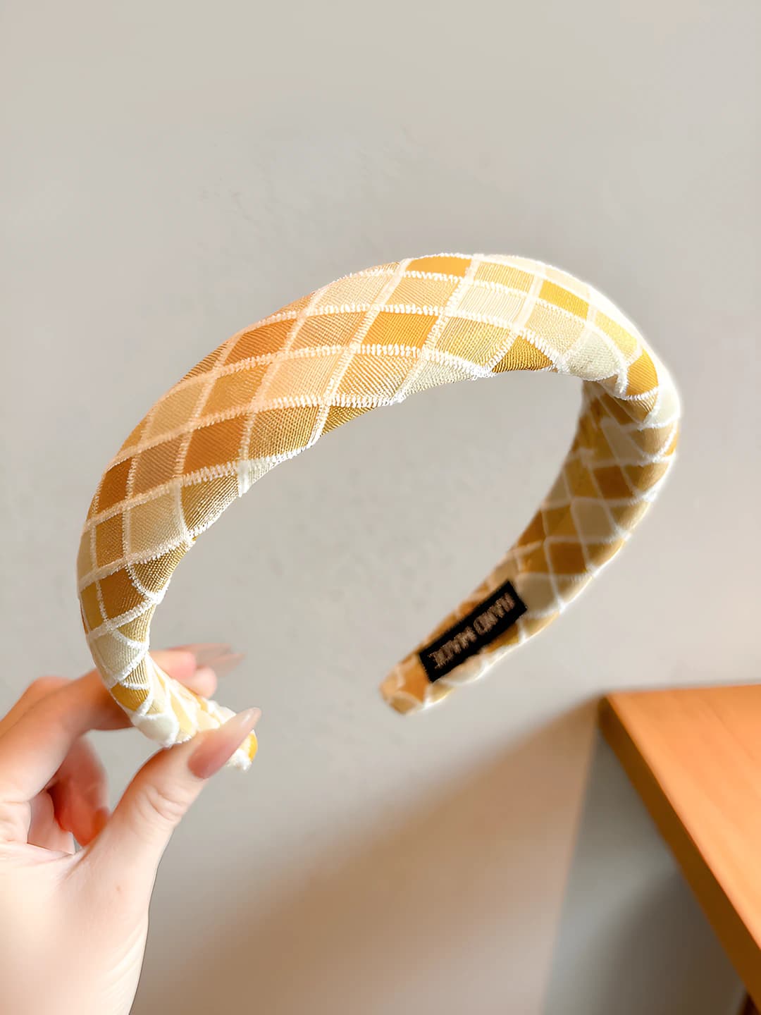 4# Yellow plaid, 3 cm