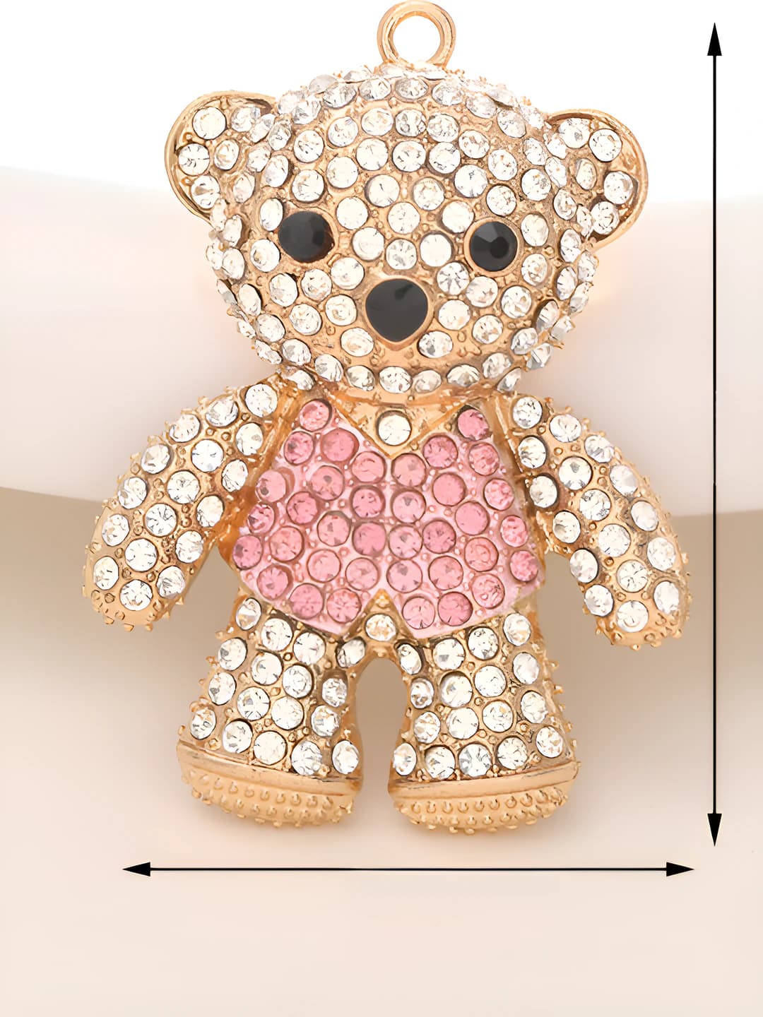D1522 full diamond bear pink