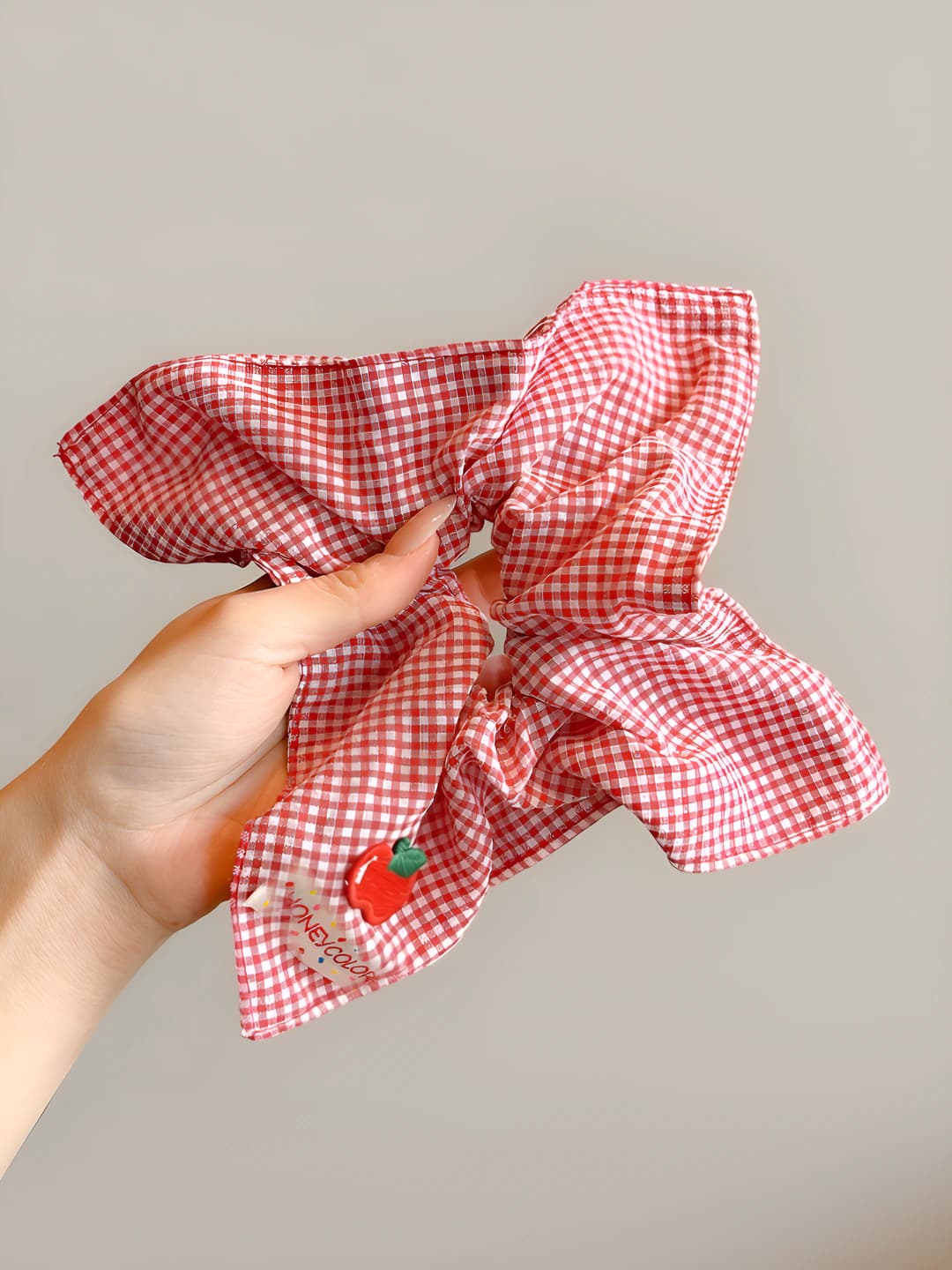 1# Red plaid square 21*22 cm