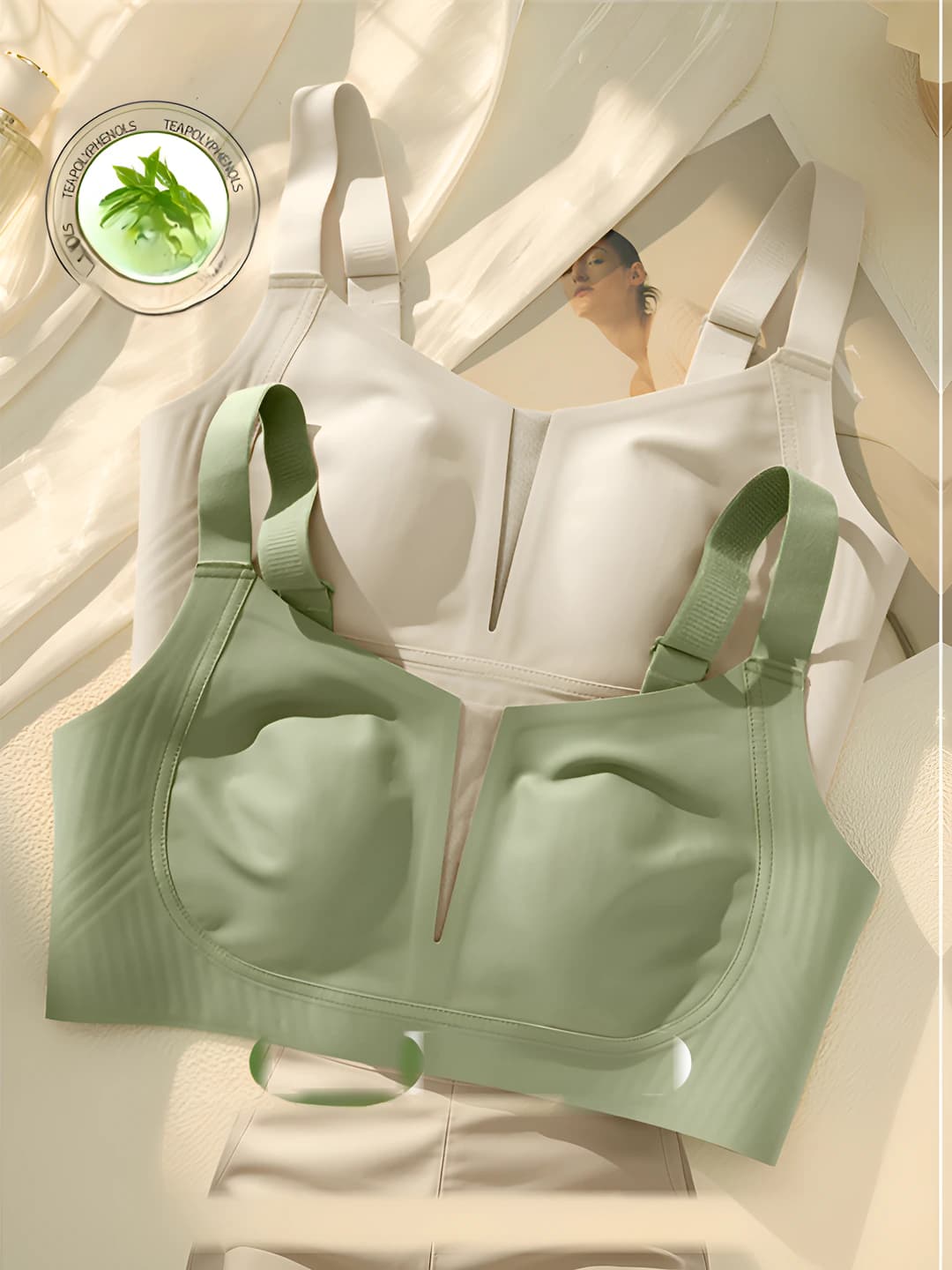 Women's lace bra: plus size, thin, seamless, minimizer, anti-sag, full coverage, adjustable, beautiful back