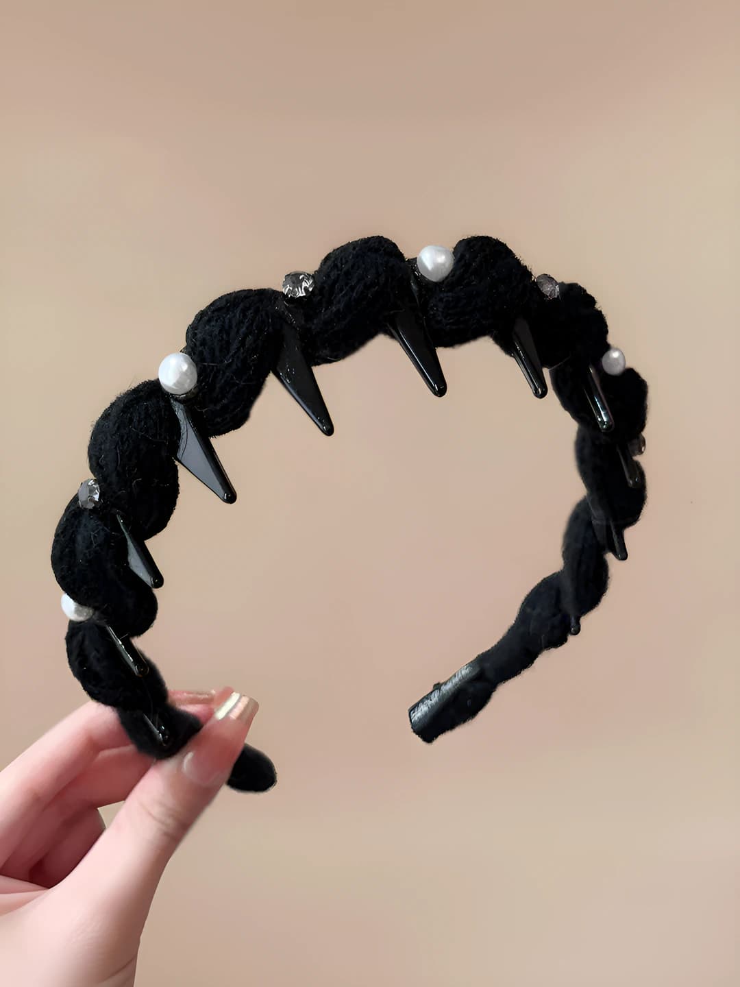 Black knit headband