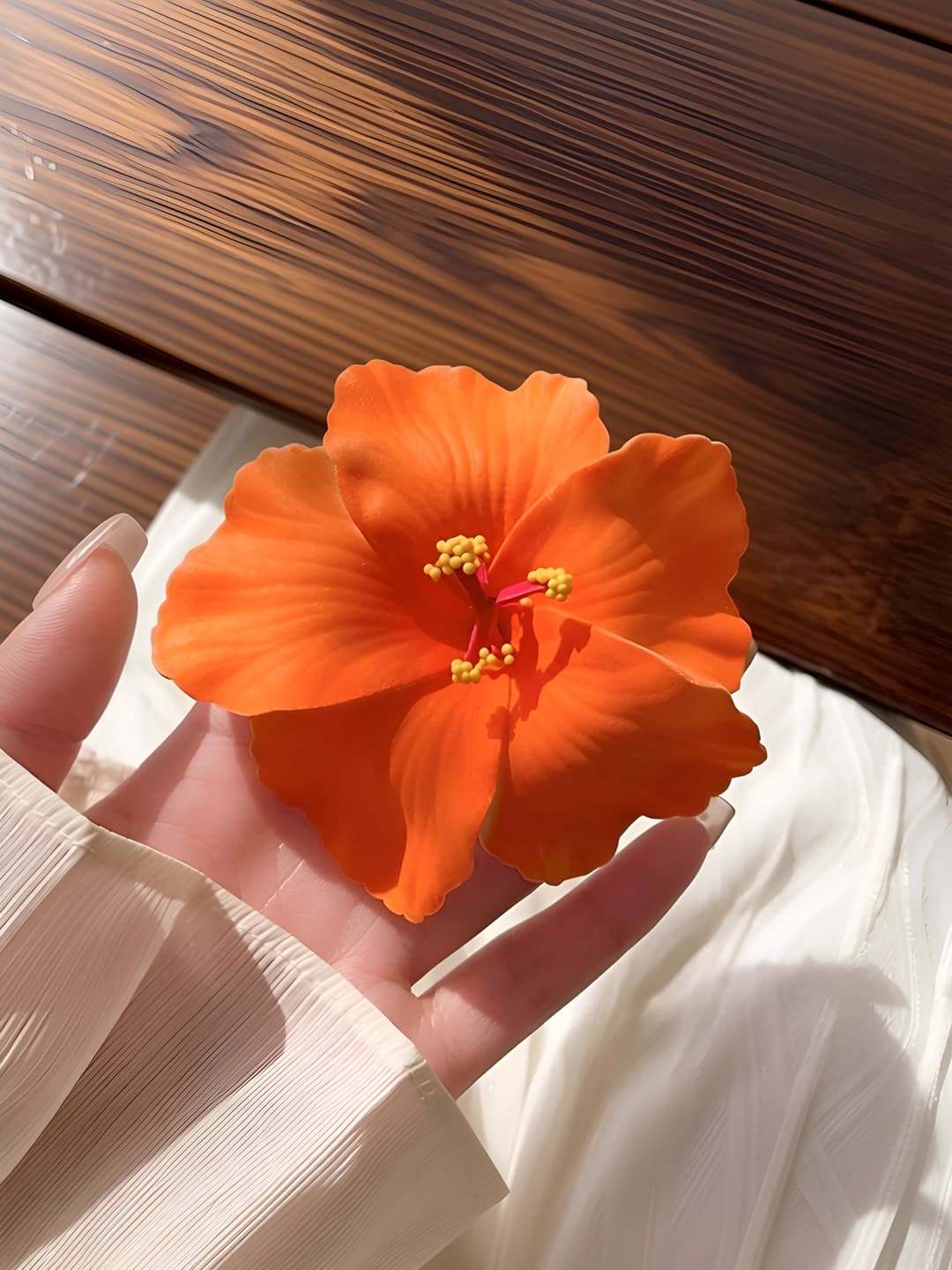 5# Оранжевый зажим плумерия ~10 см