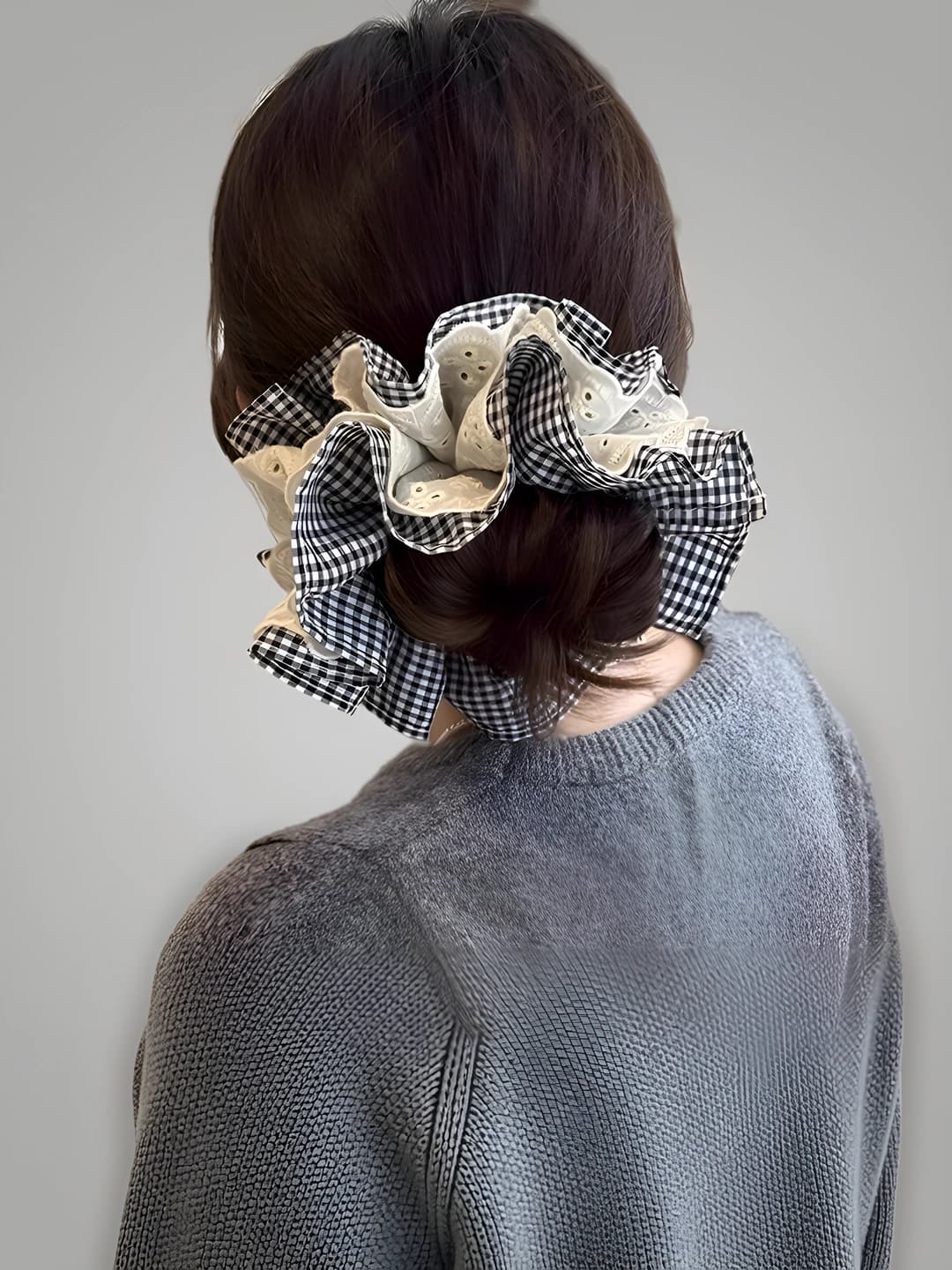Plaid lace ~13 cm