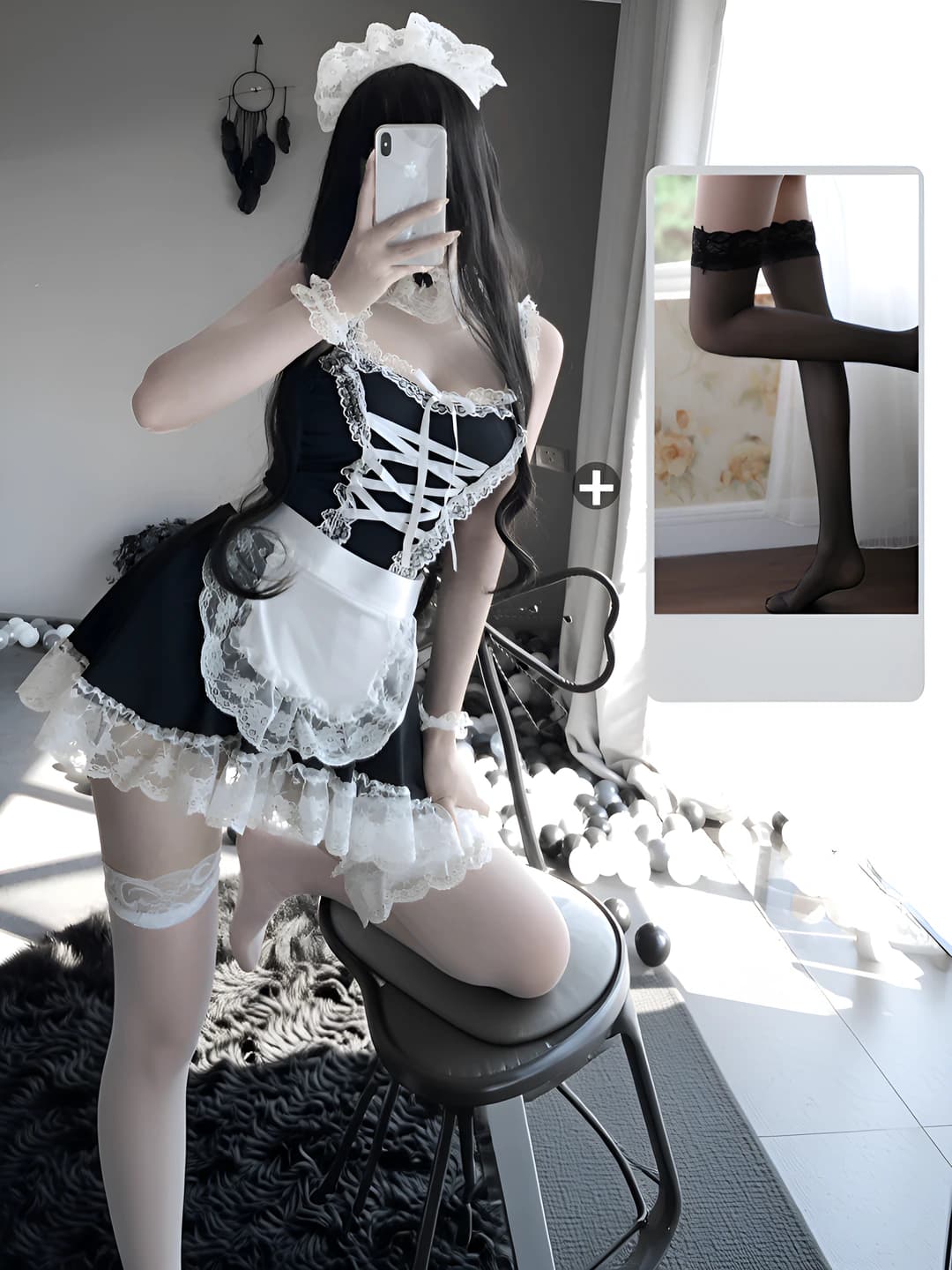 Boneless Pork Maid + Чёрные чулки