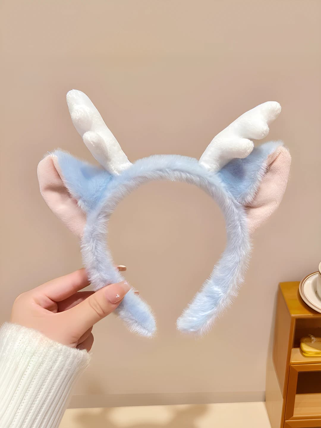 Blue dragon horn headband