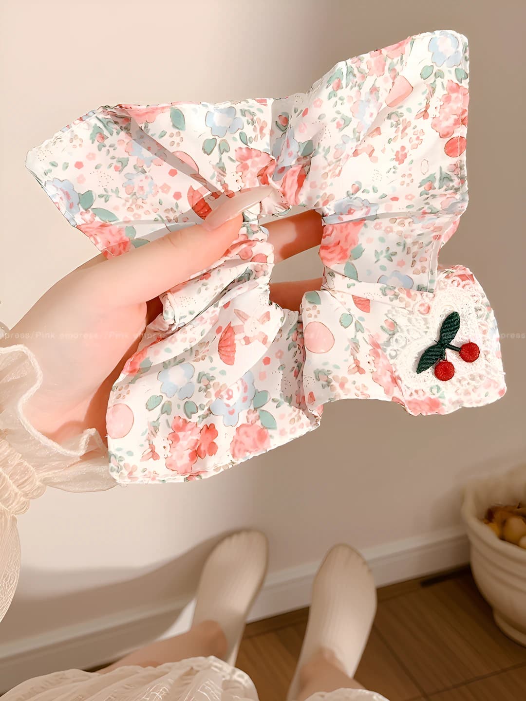 Pink floral cherry 22*22 cm