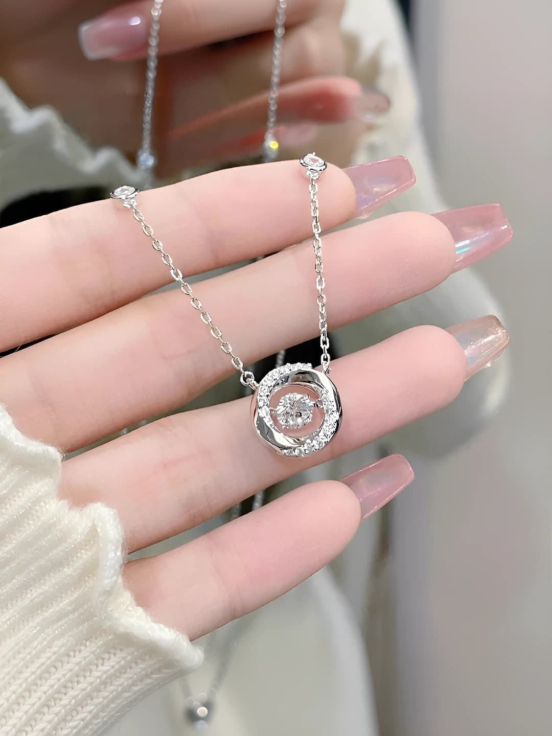 X-43 Dynamic necklace, white diamond