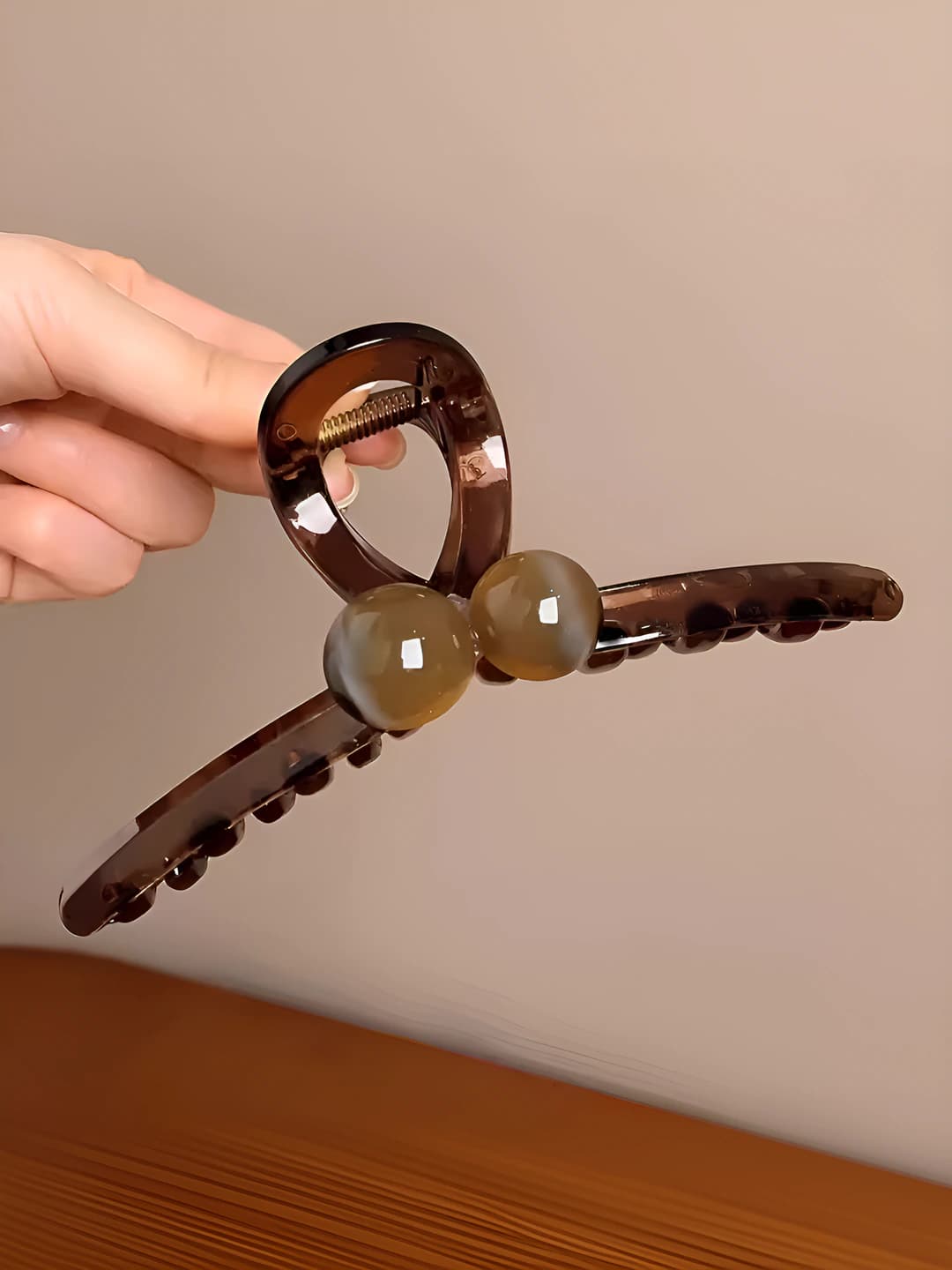 Коричневый градиент, два жемчужина, 12.5 см