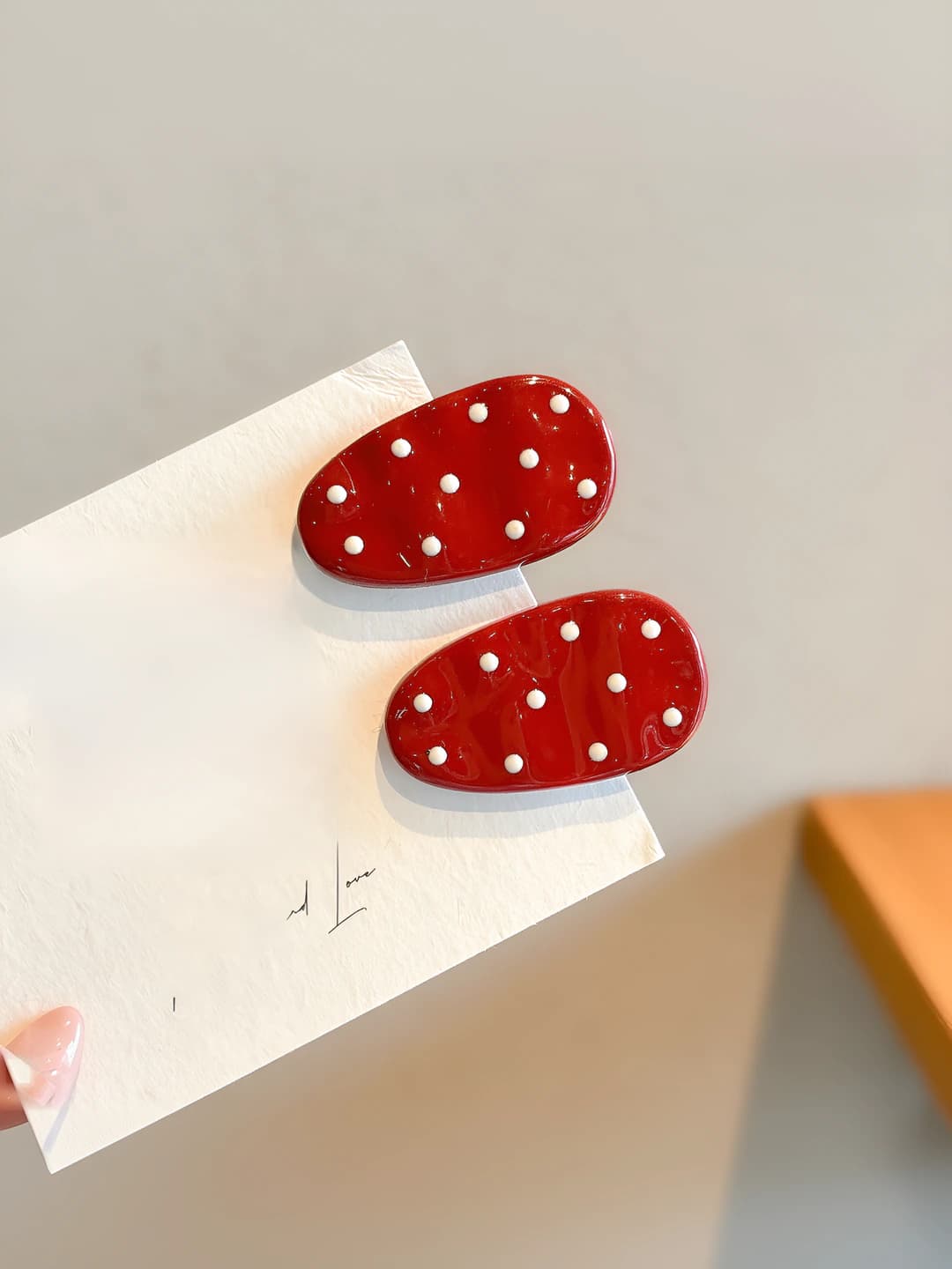 Bright red, 2 pcs, 4 cm