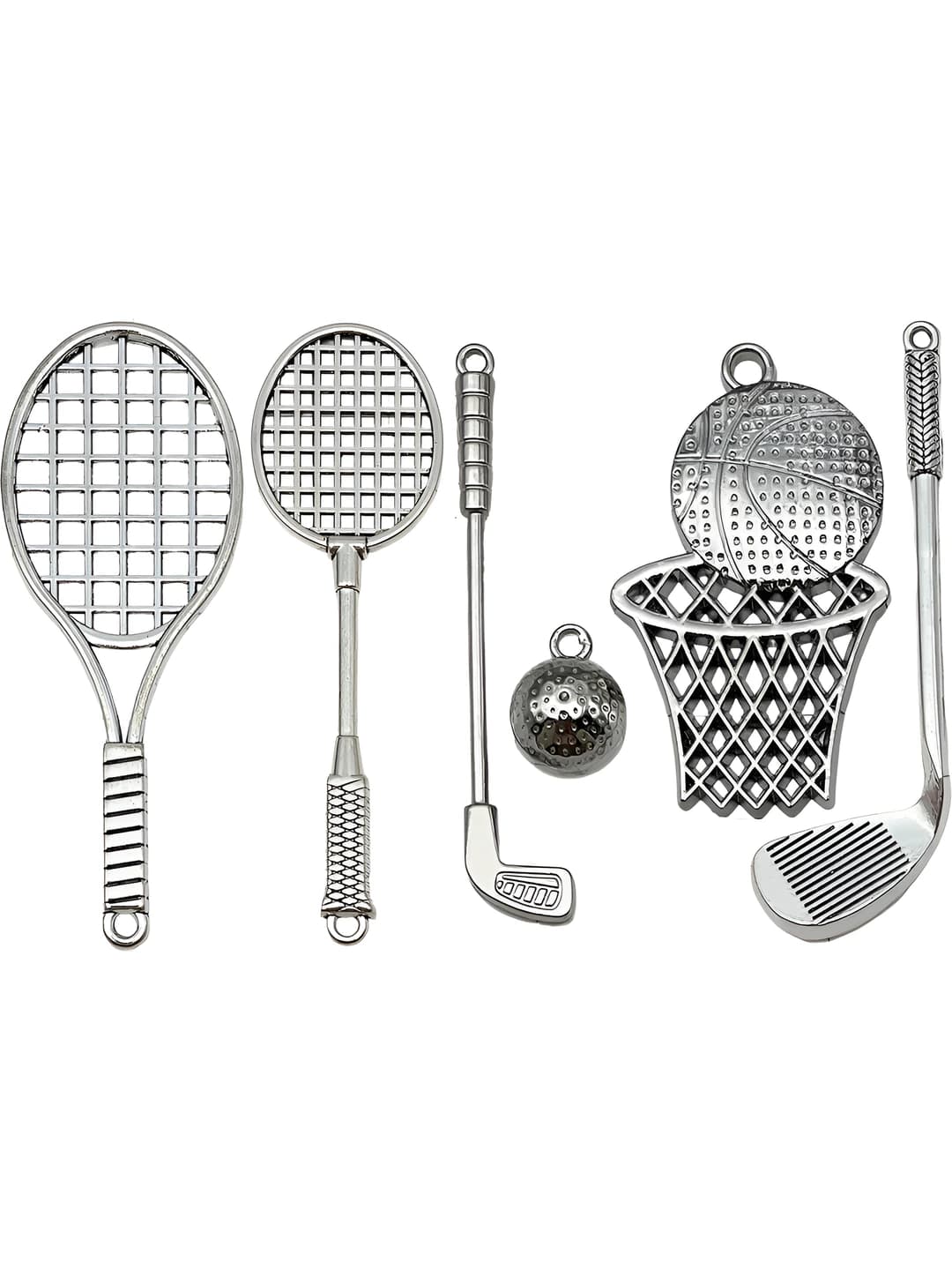 Mixed 6 pc large sports accessories-6 variants 1 each-48.55g