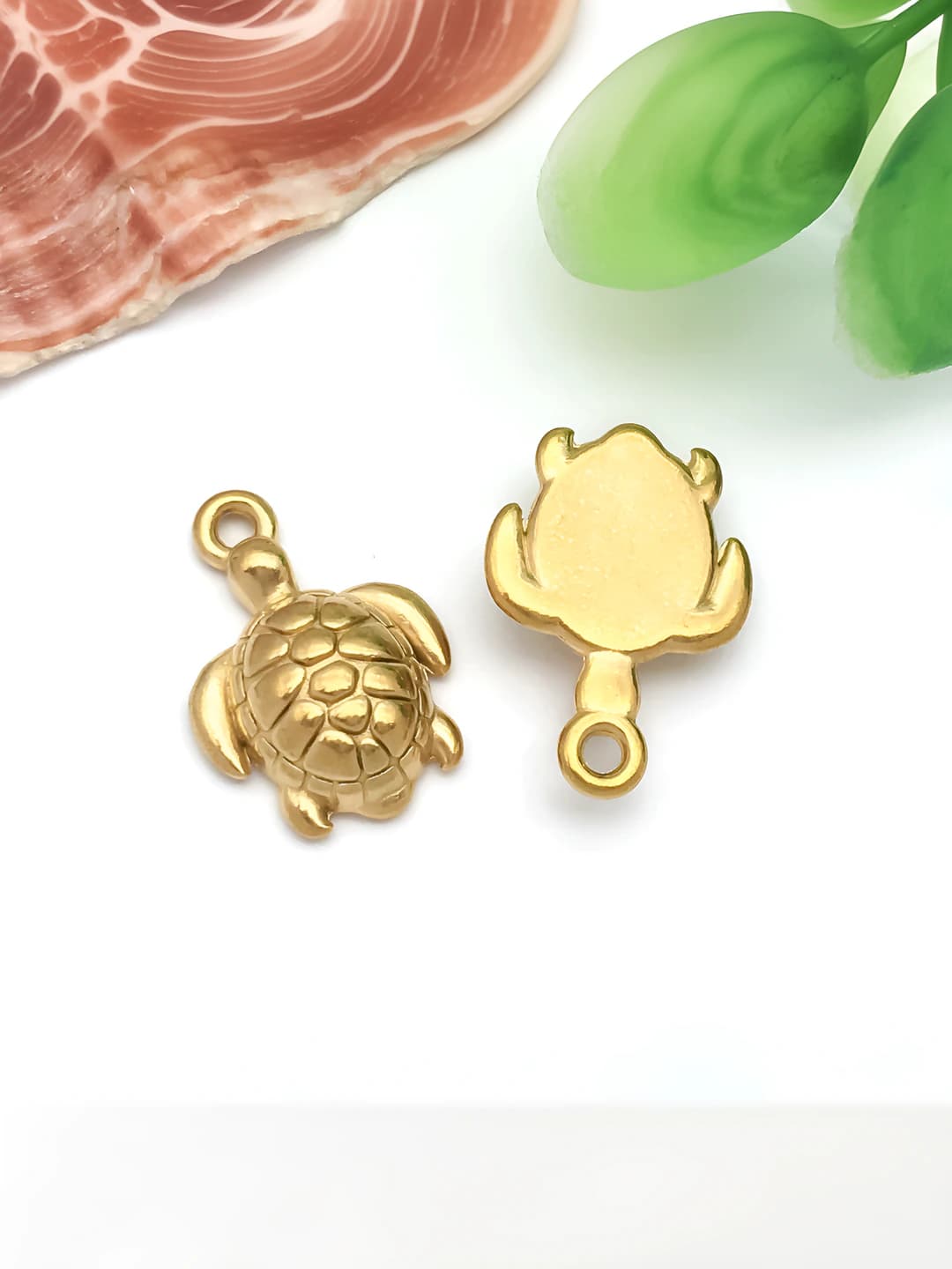 1 pc gold small turtle 12x17x4mm-1.94g